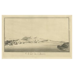 Vue de Derri sur le Nil - Gravure panoramique de l
Égypte ancienne, c.1755