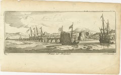 View of Fanar in the Aegean Archipelago with Bridge and Ships, ca. 1680