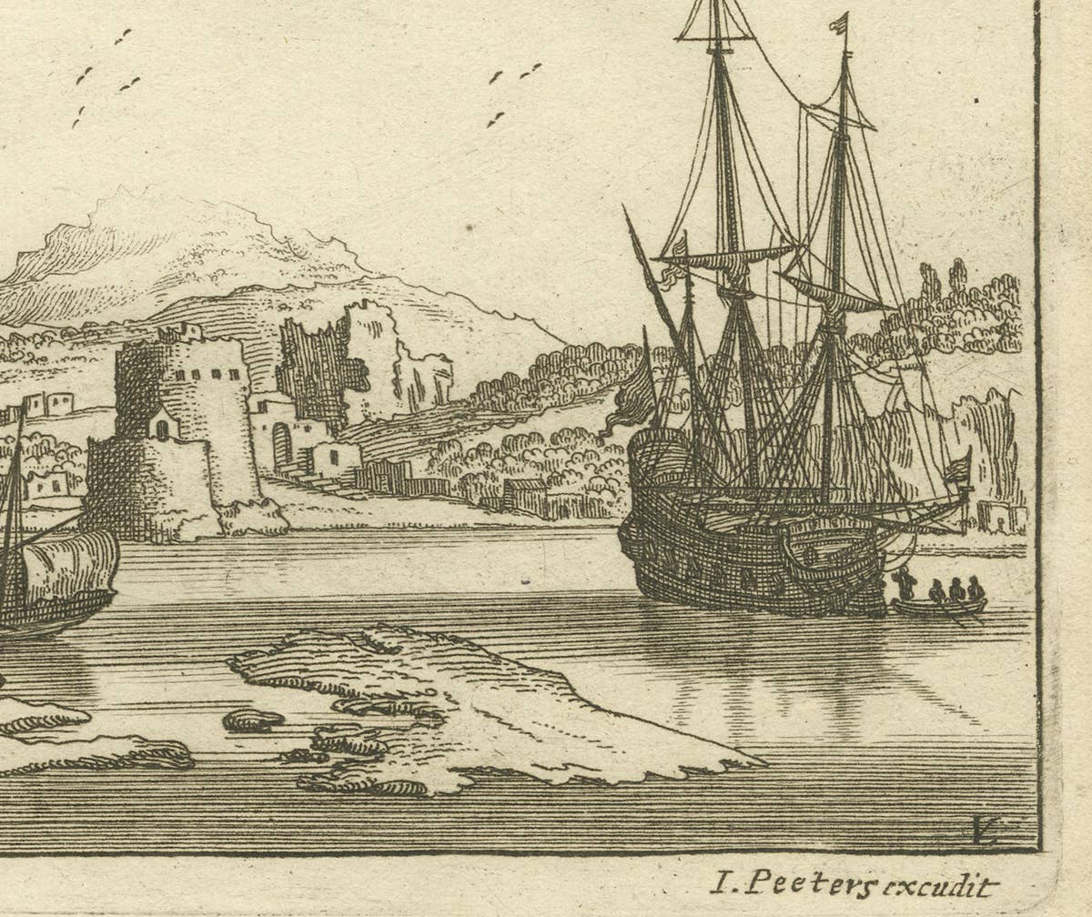 View of Fanar in the Aegean Archipelago with Bridge and Ships, ca. 1680