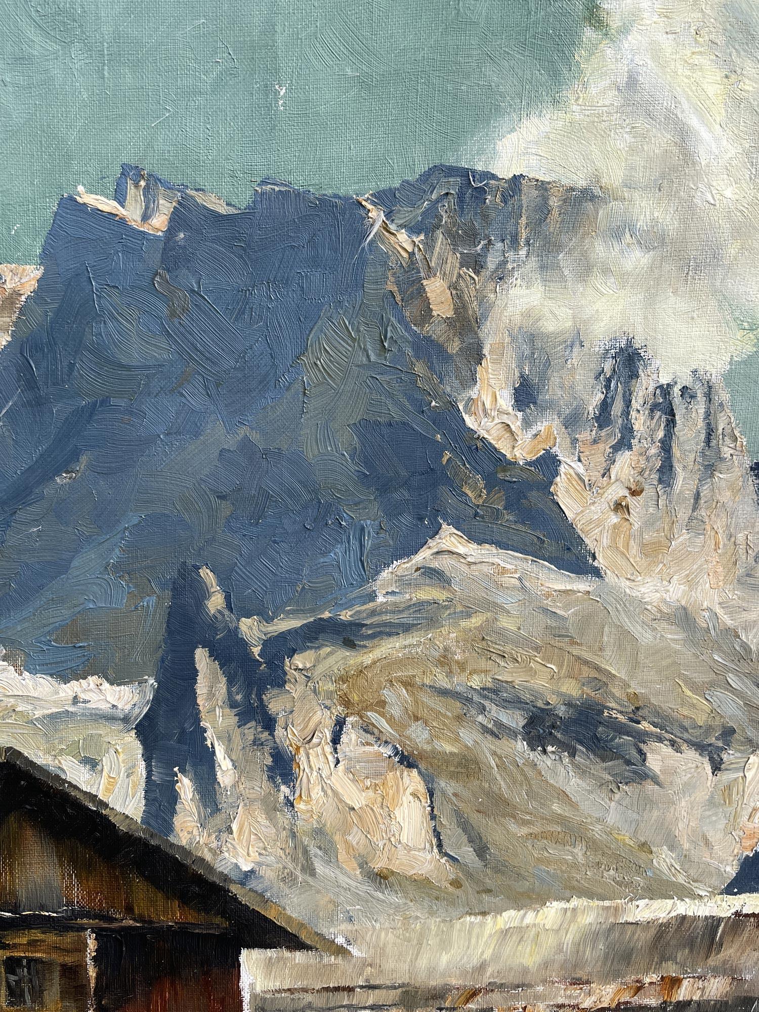 View of Gardena Pass Italian Dolomites Oil on Canvas by Georg Grauvogl  6