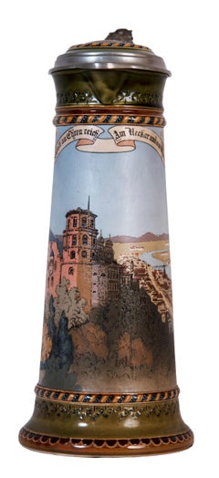 „View of Heidelberg“ Mettlach Stein