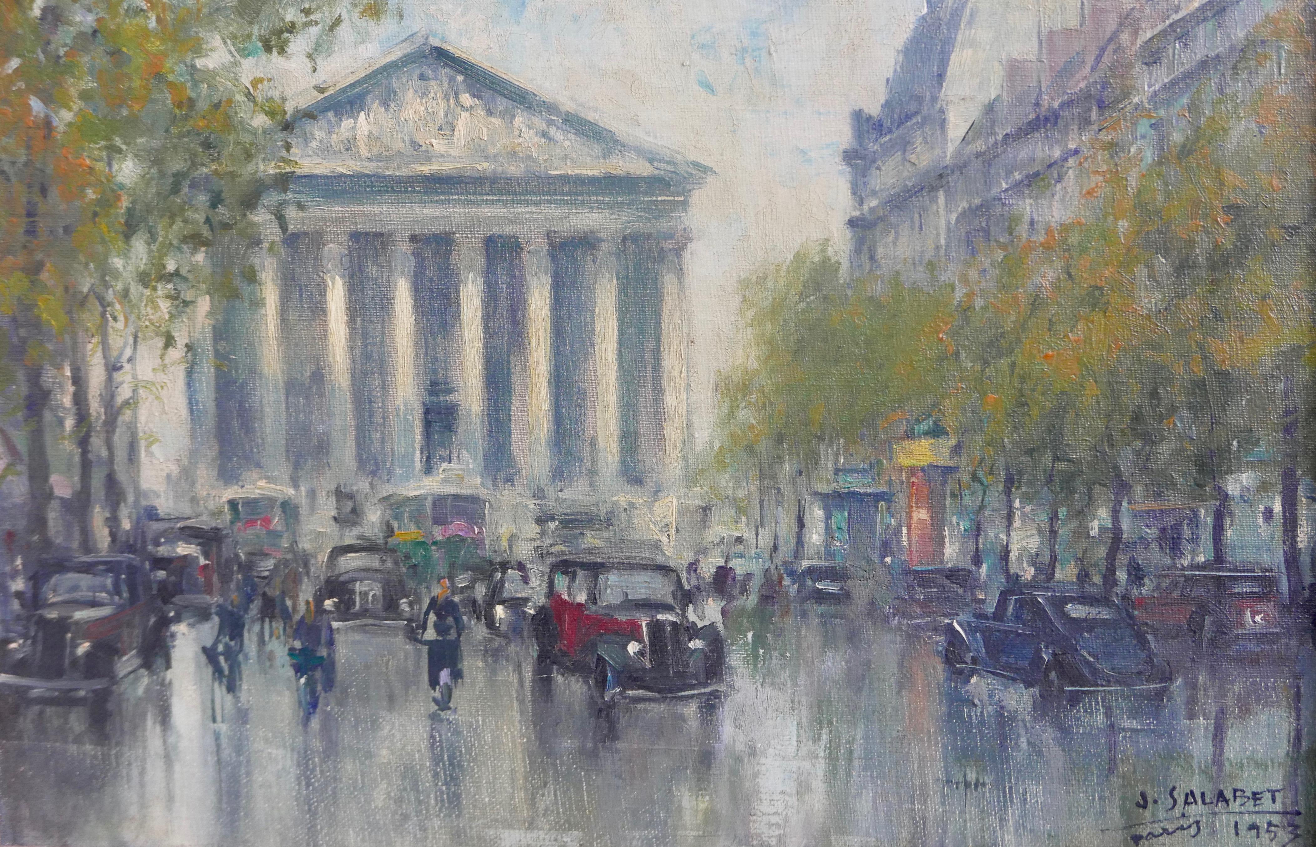 French View of 'La Madeleine' by Jean Salabet, Dated 1953 For Sale