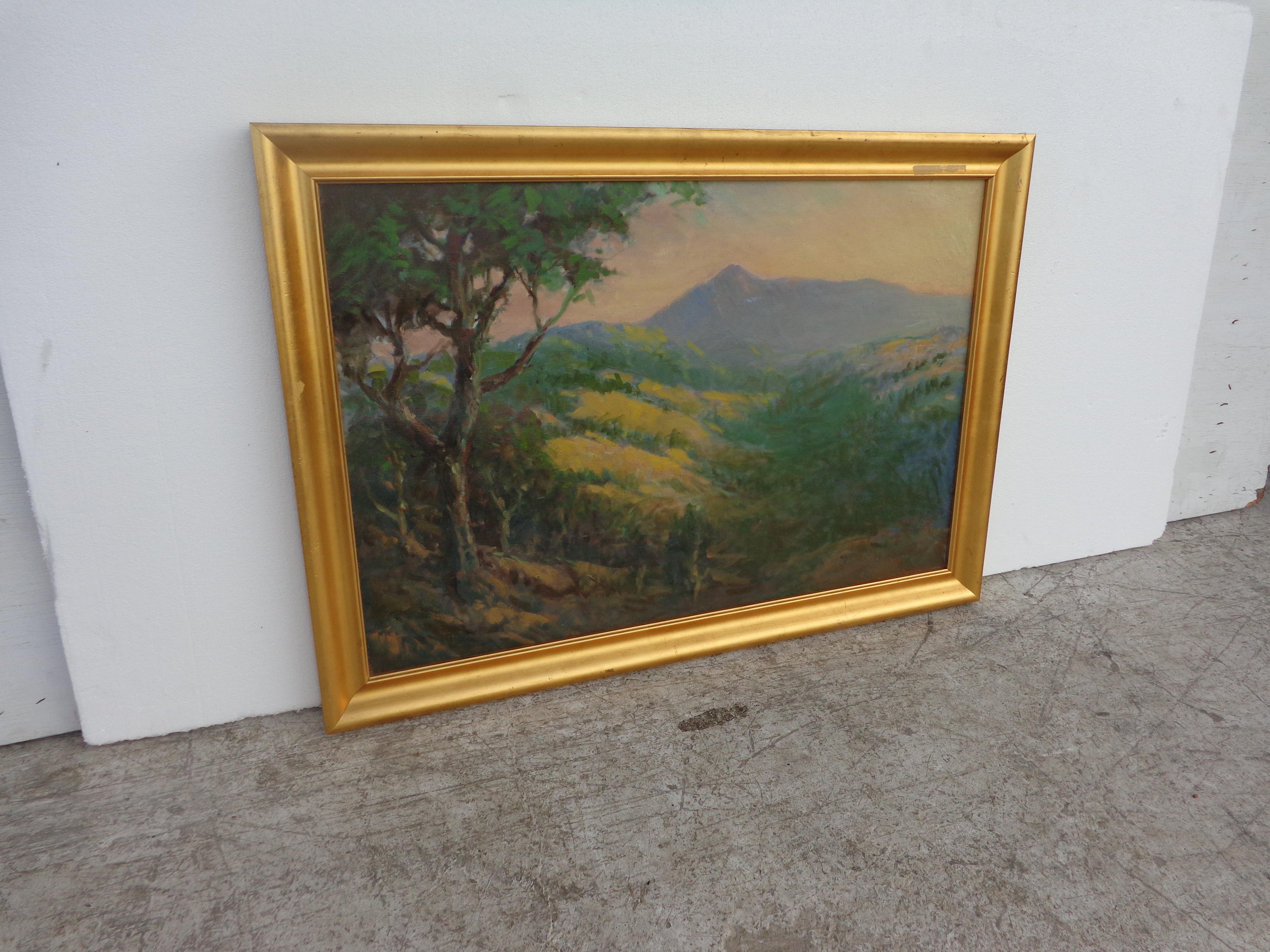 Romantic View of Mt Shasta Attributed to Mihran Kevork Serailian For Sale