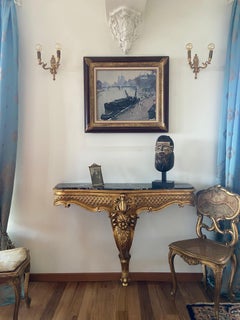 View of Paris on the Seine Huile sur toile signée par l'artiste Paul Jean Anderbouhr