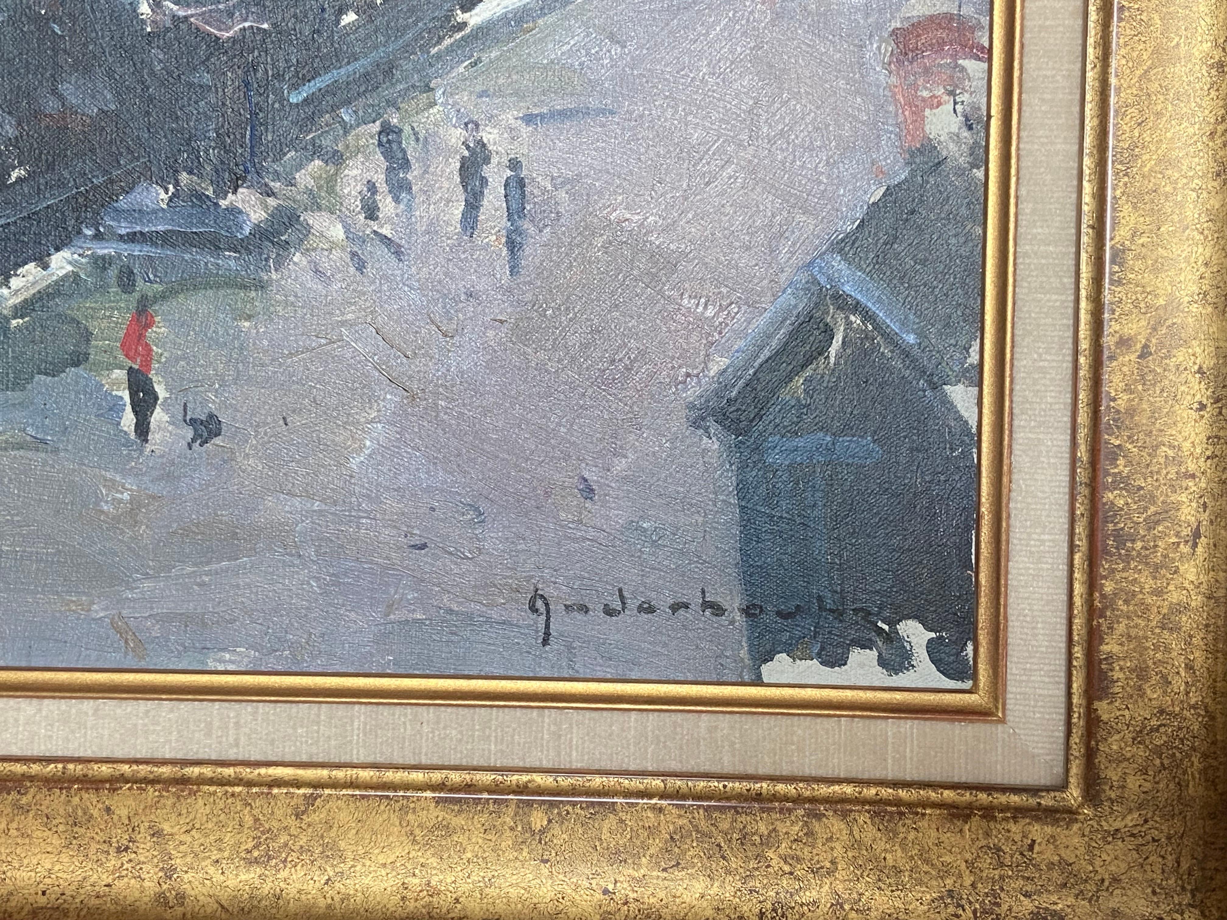 Tela Veduta di Parigi sulla Senna Olio su tela Firmato dall'artista Paul-Jean Anderbouhr in vendita