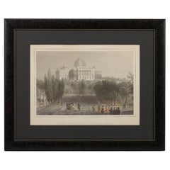 "Vista del Capitolio en Washington" Grabado, según William Henry Bartlett