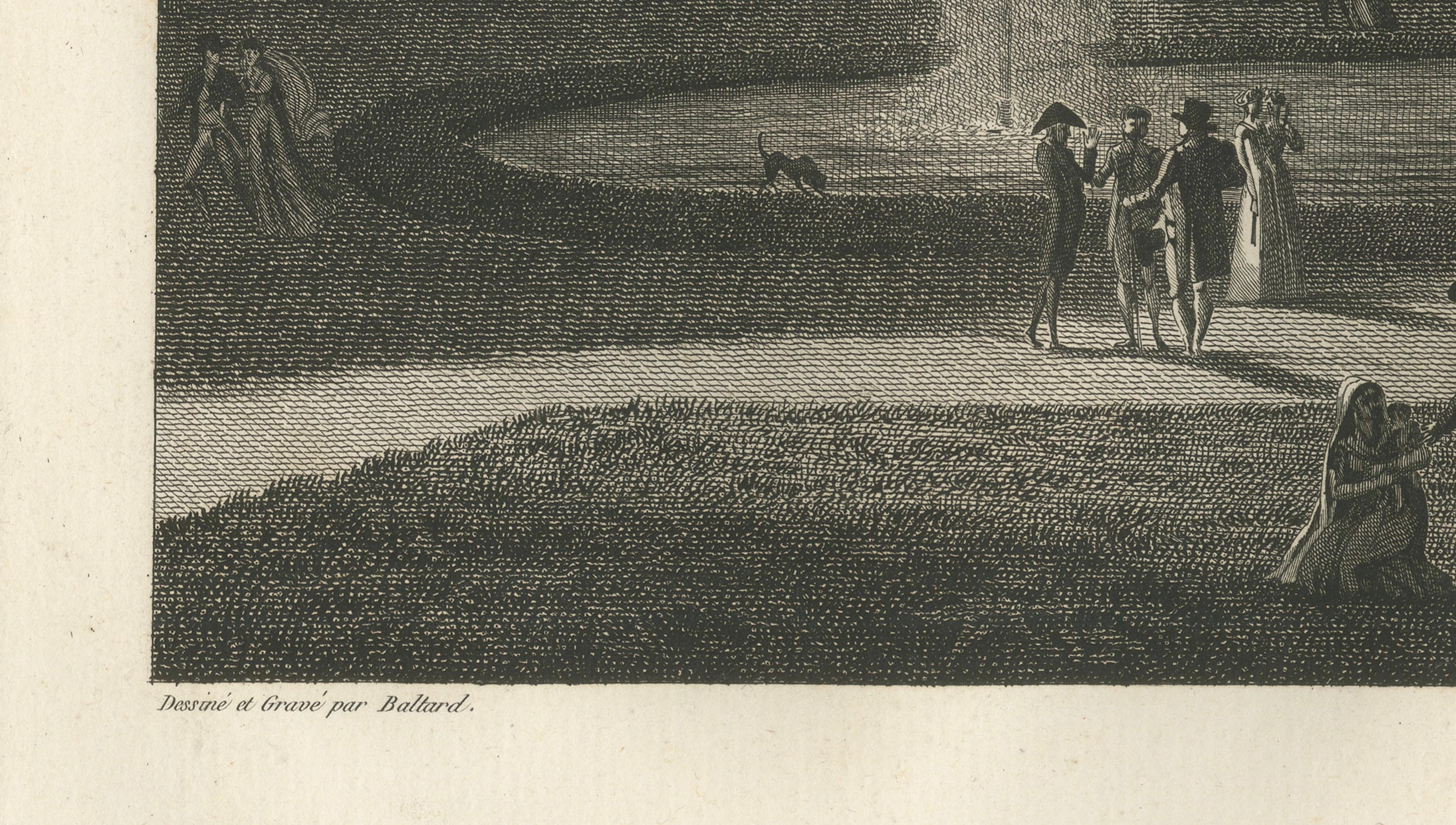 View of the Cascades at Saint-Cloud by Louis-Pierre Baltard, Paris, 1803