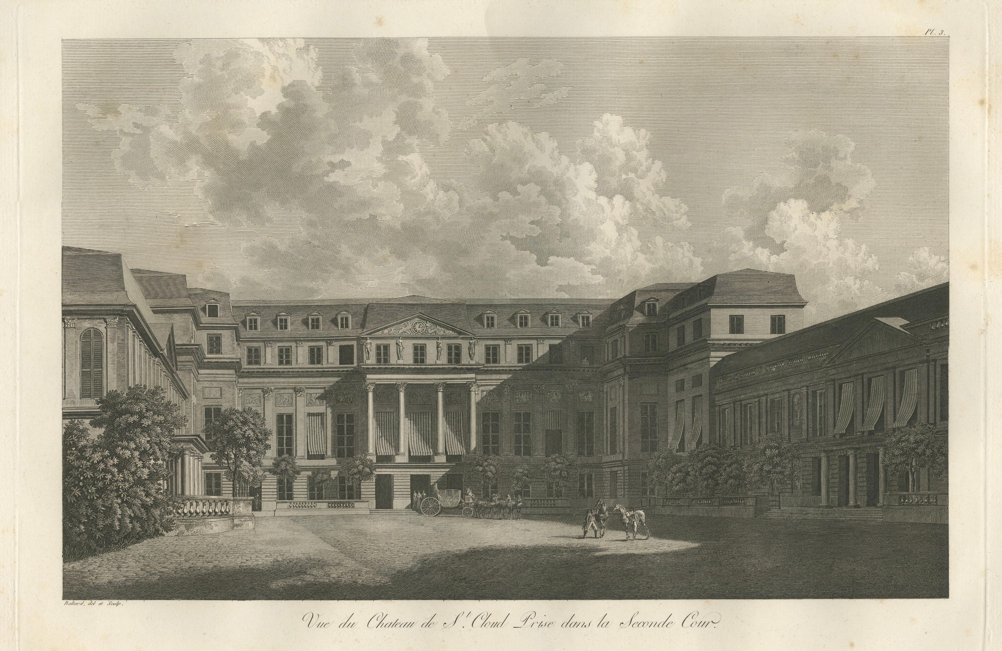 View of the Château de Saint-Cloud from the Second Courtyard, Baltard, 1803