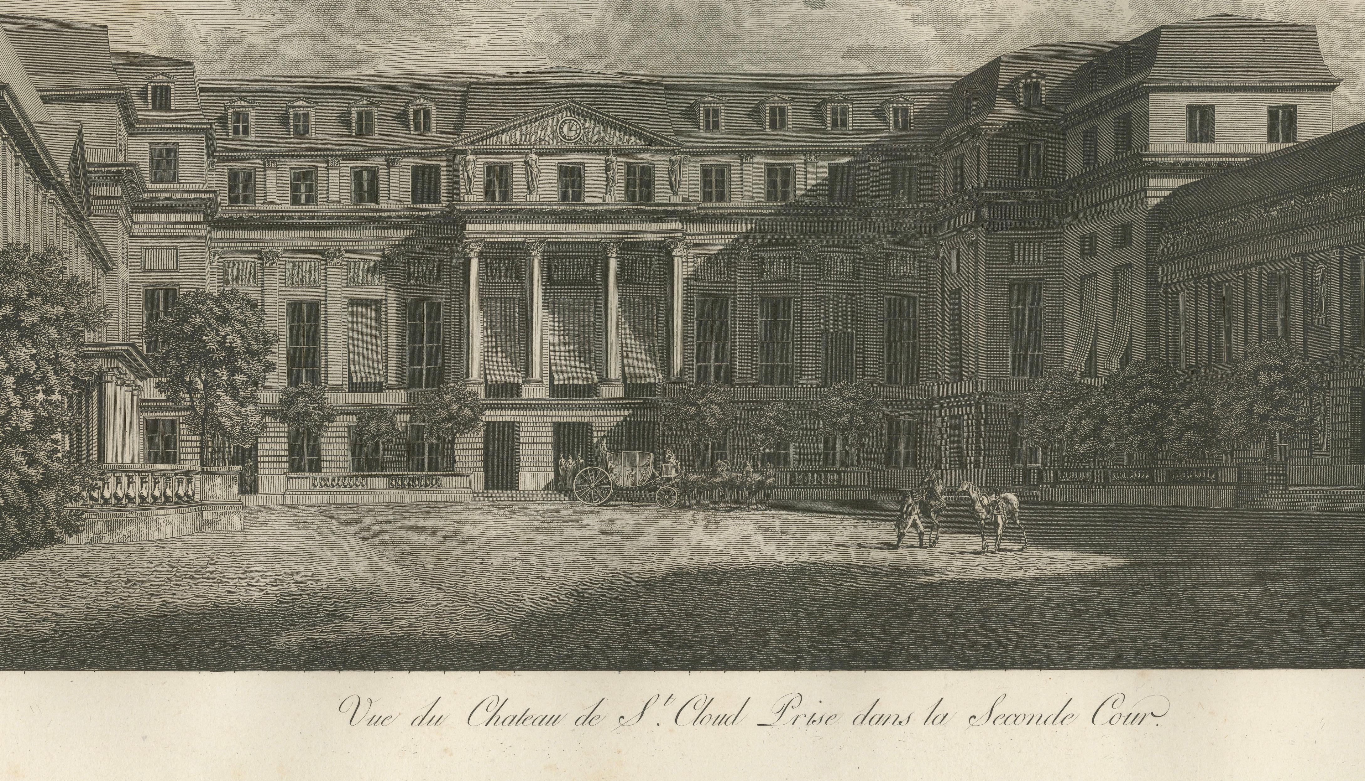 View of the Château de Saint-Cloud from the Second Courtyard, Baltard, 1803