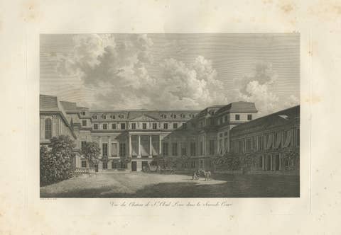 View of the Château de Saint-Cloud from the Second Courtyard, Baltard, 1803