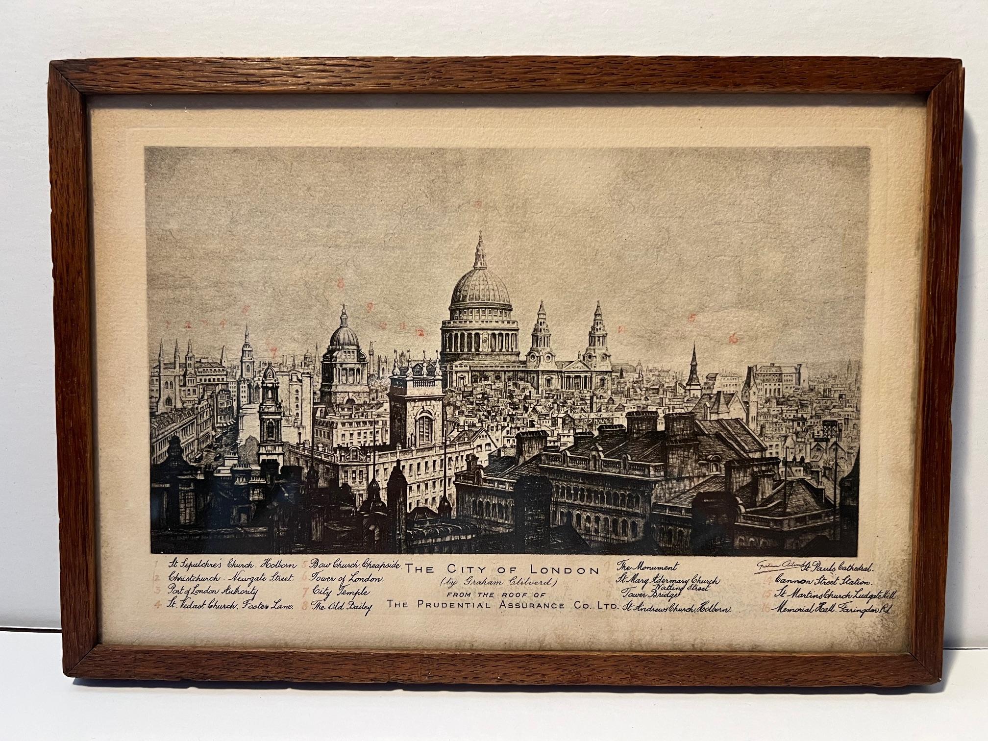 Inizio XX secolo Vista sulla City di Londra in vendita
