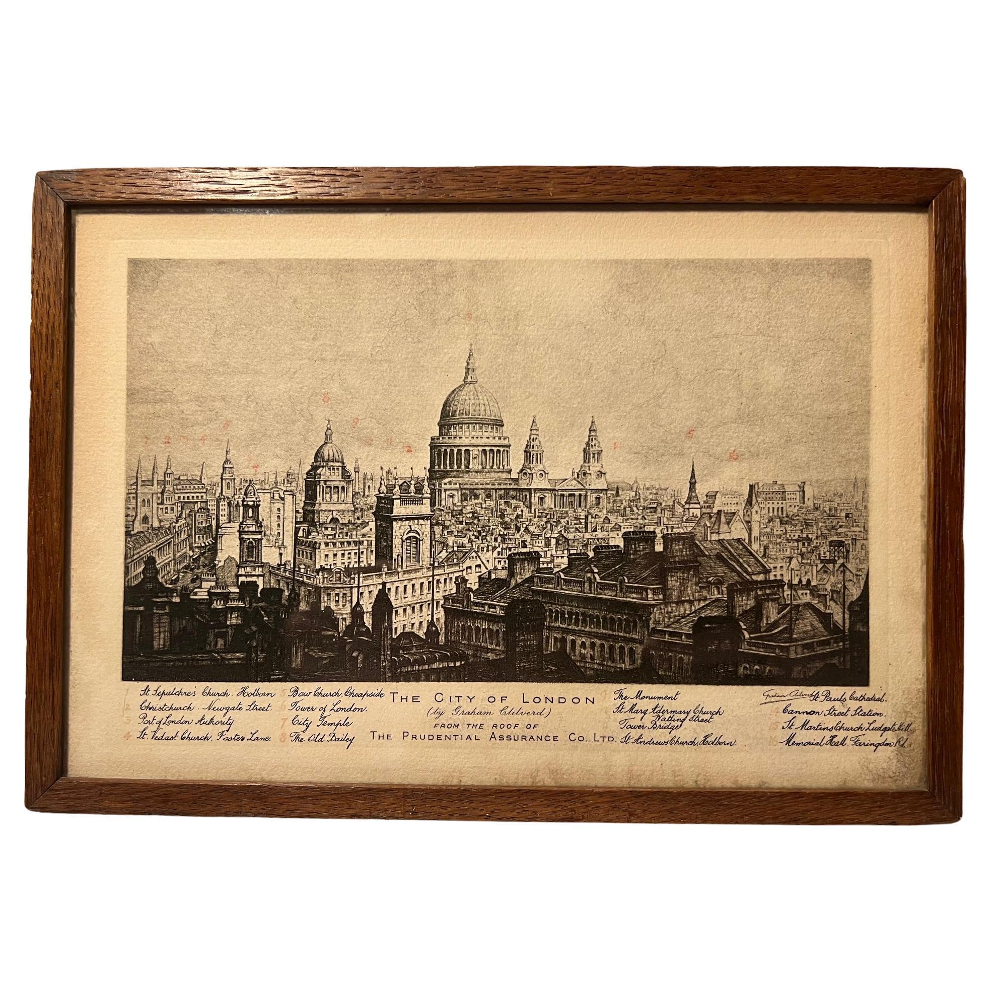 Vista sulla City di Londra in vendita