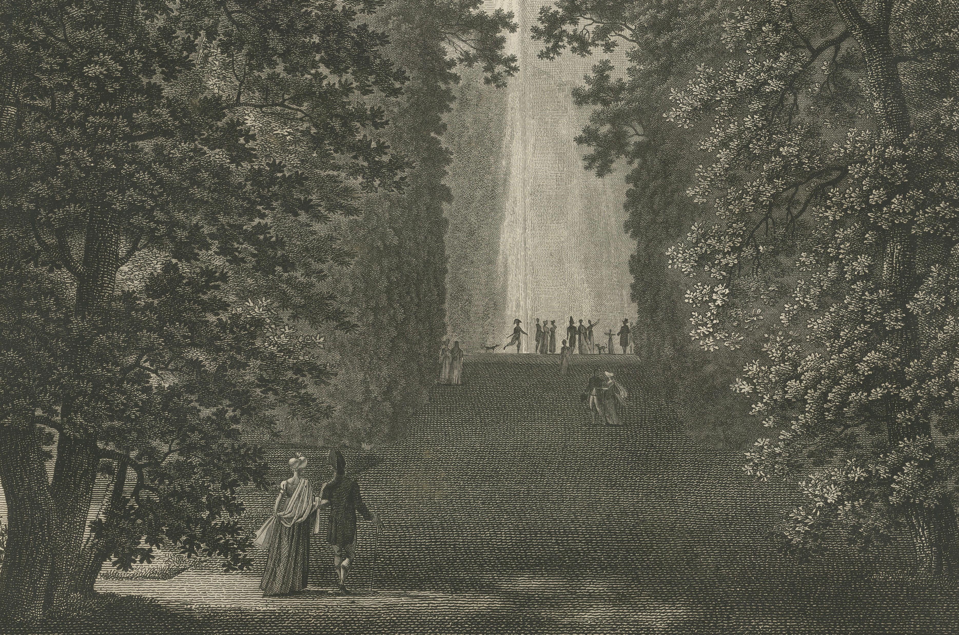 View of the Grand Water Jet at Saint-Cloud by Louis-Pierre Baltard, Paris, 1803