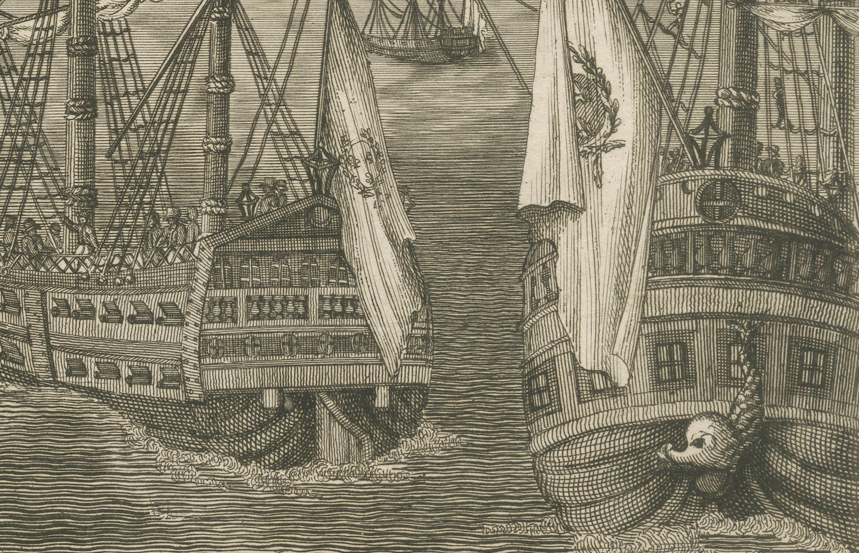 View of the Harbor of Cannes – Engraving by Dubois after Courvoisier, 1784