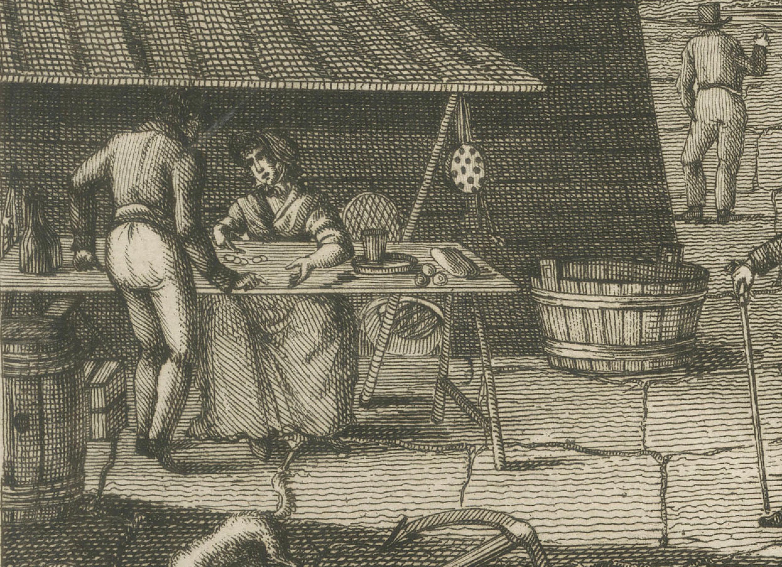 View of the Harbor of Cannes – Engraving by Dubois after Courvoisier, 1784