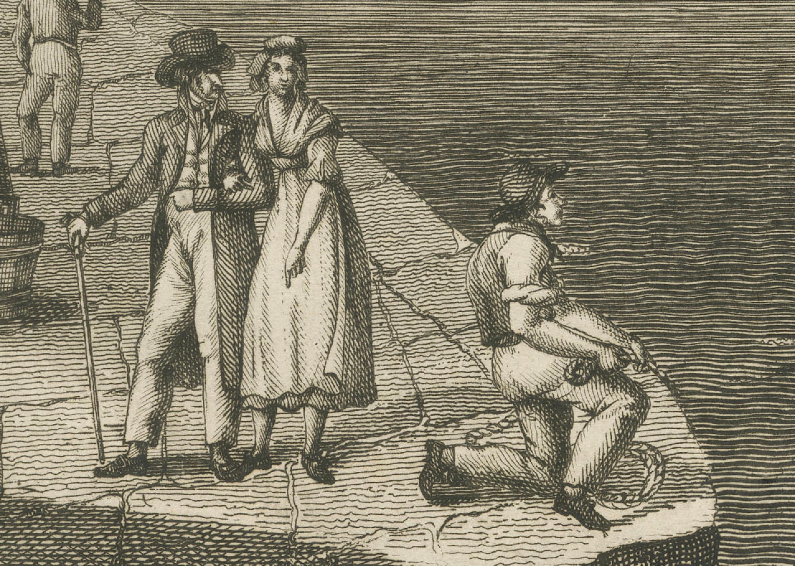 View of the Harbor of Cannes – Engraving by Dubois after Courvoisier, 1784