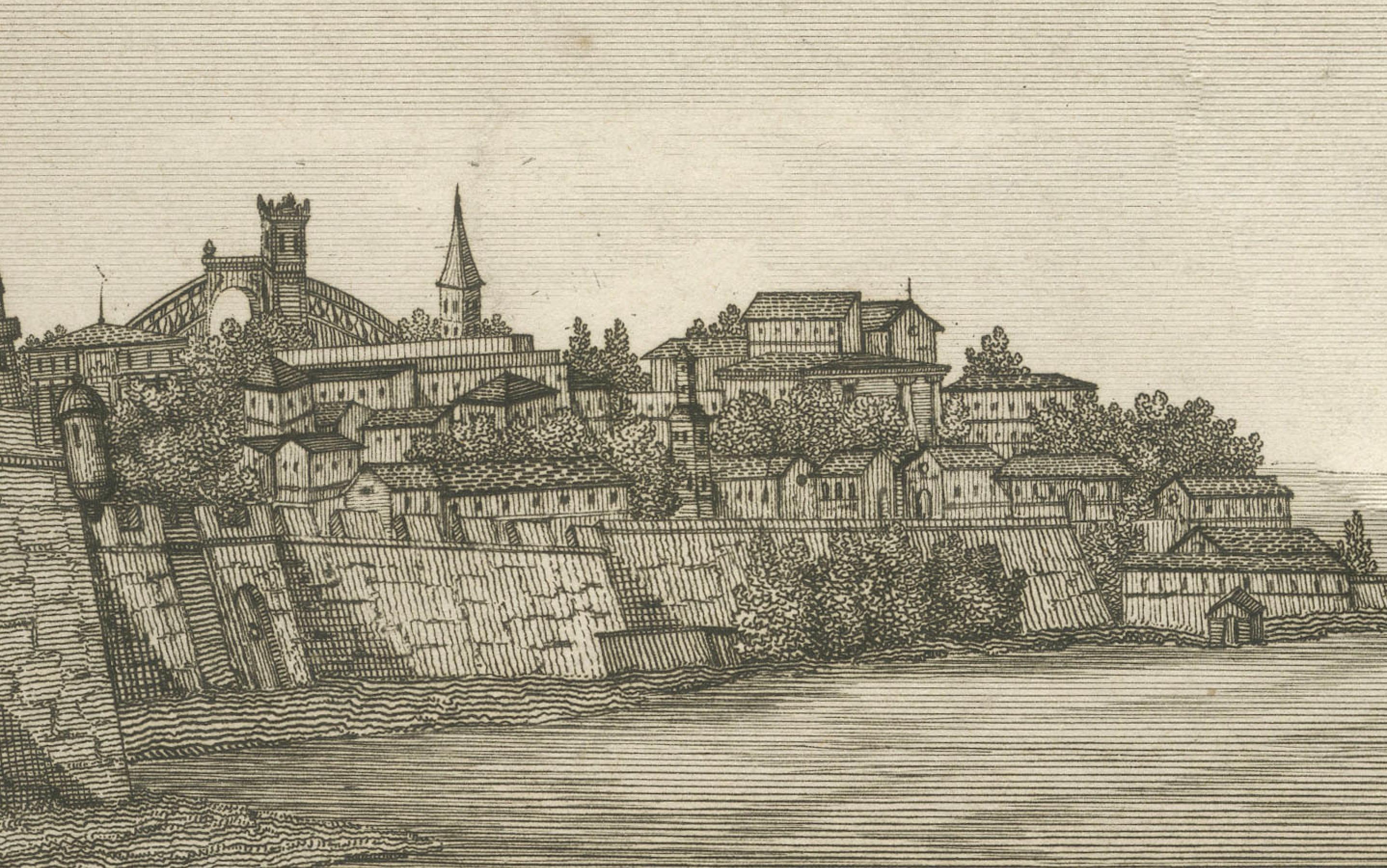 View of the Harbor of Cannes – Engraving by Dubois after Courvoisier, 1784