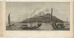 View of the Island of Tahiti, with Outrigger Canoes and Sailing Catamarans, 1803