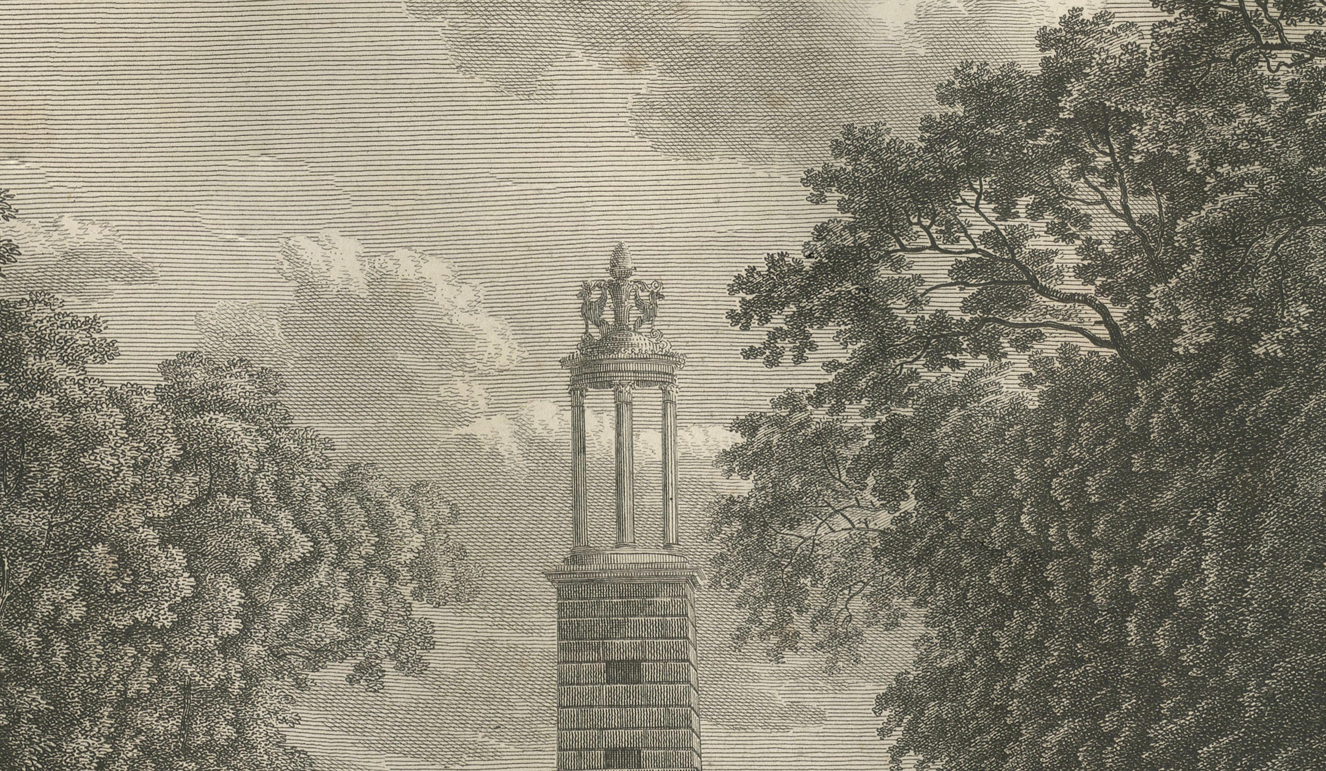 View of the Lantern of Demosthenes at Saint-Cloud by Baltard, Paris, 1803