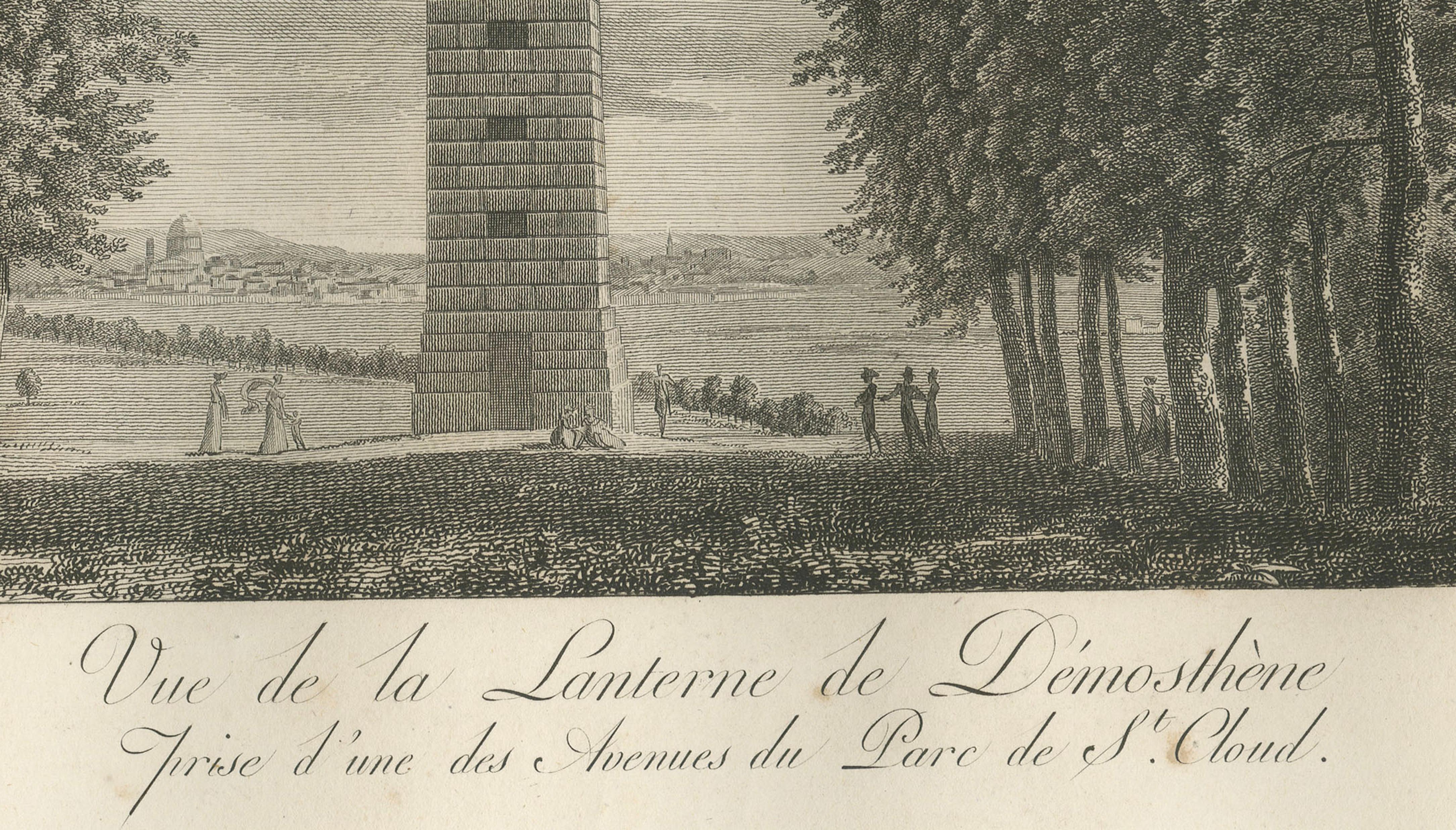 View of the Lantern of Demosthenes at Saint-Cloud by Baltard, Paris, 1803