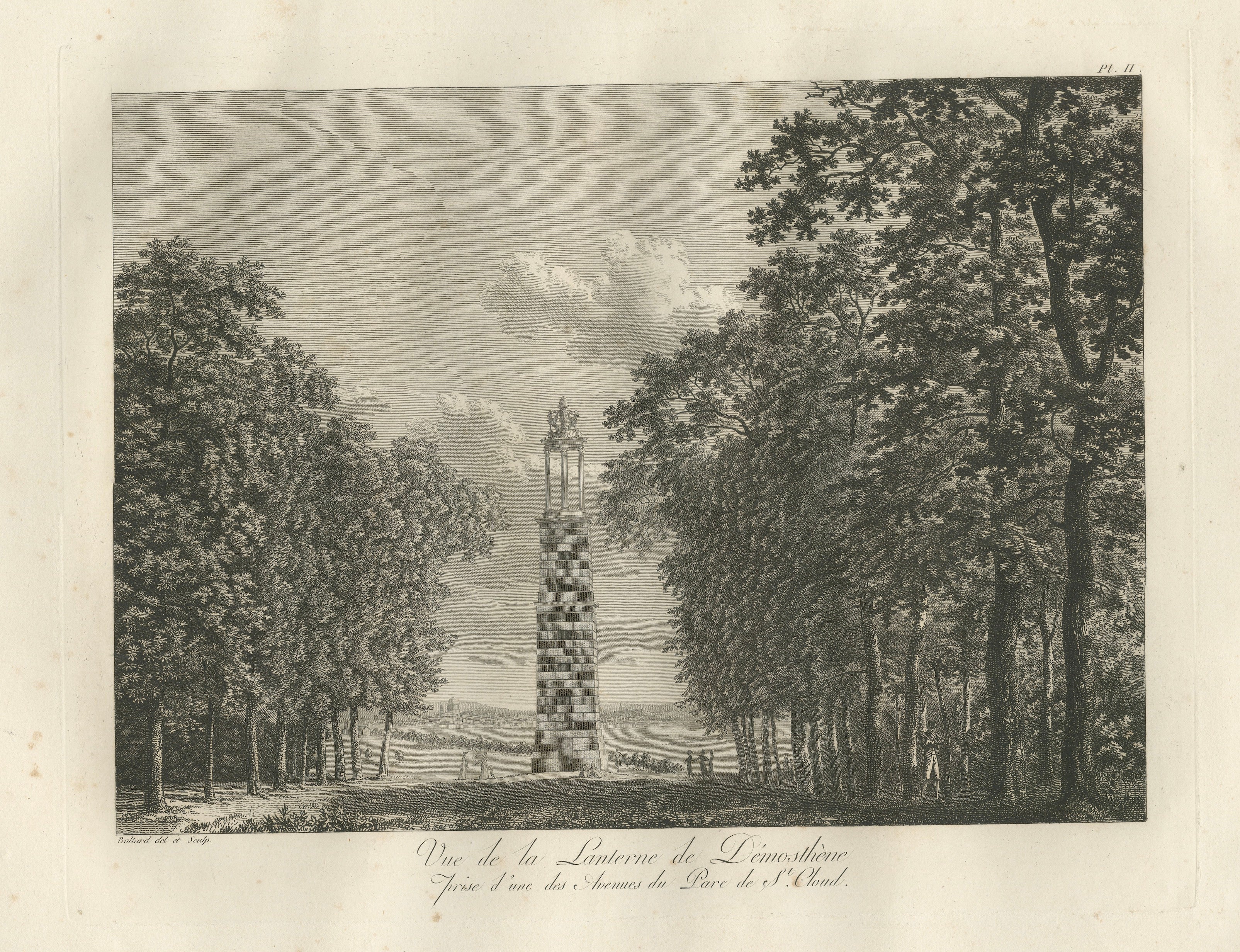View of the Lantern of Demosthenes at Saint-Cloud by Baltard, Paris, 1803