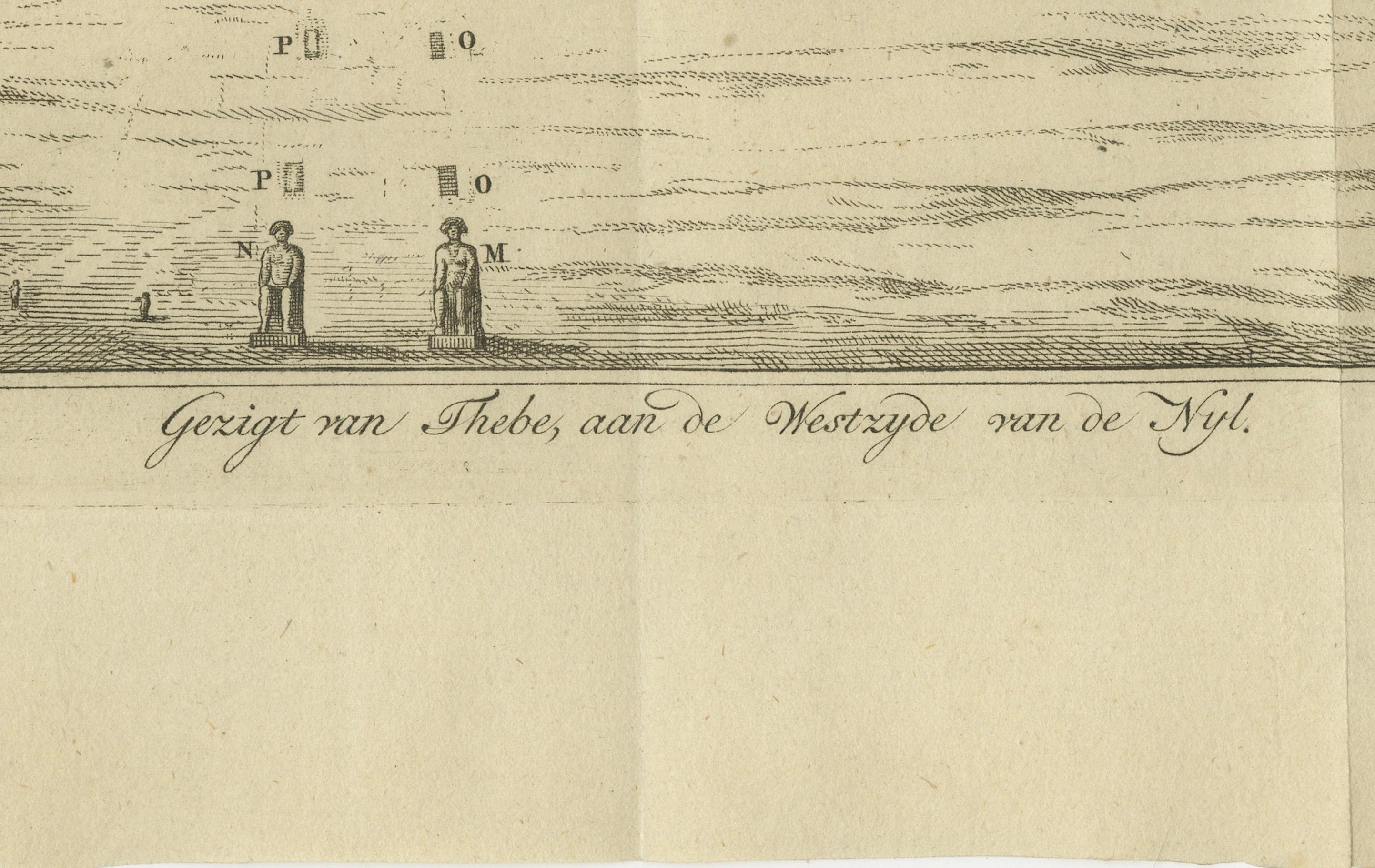 Ansicht von Theben vom Westufer des Nils - Kupferstich von Pococke, 1776 (Niederländisch) im Angebot