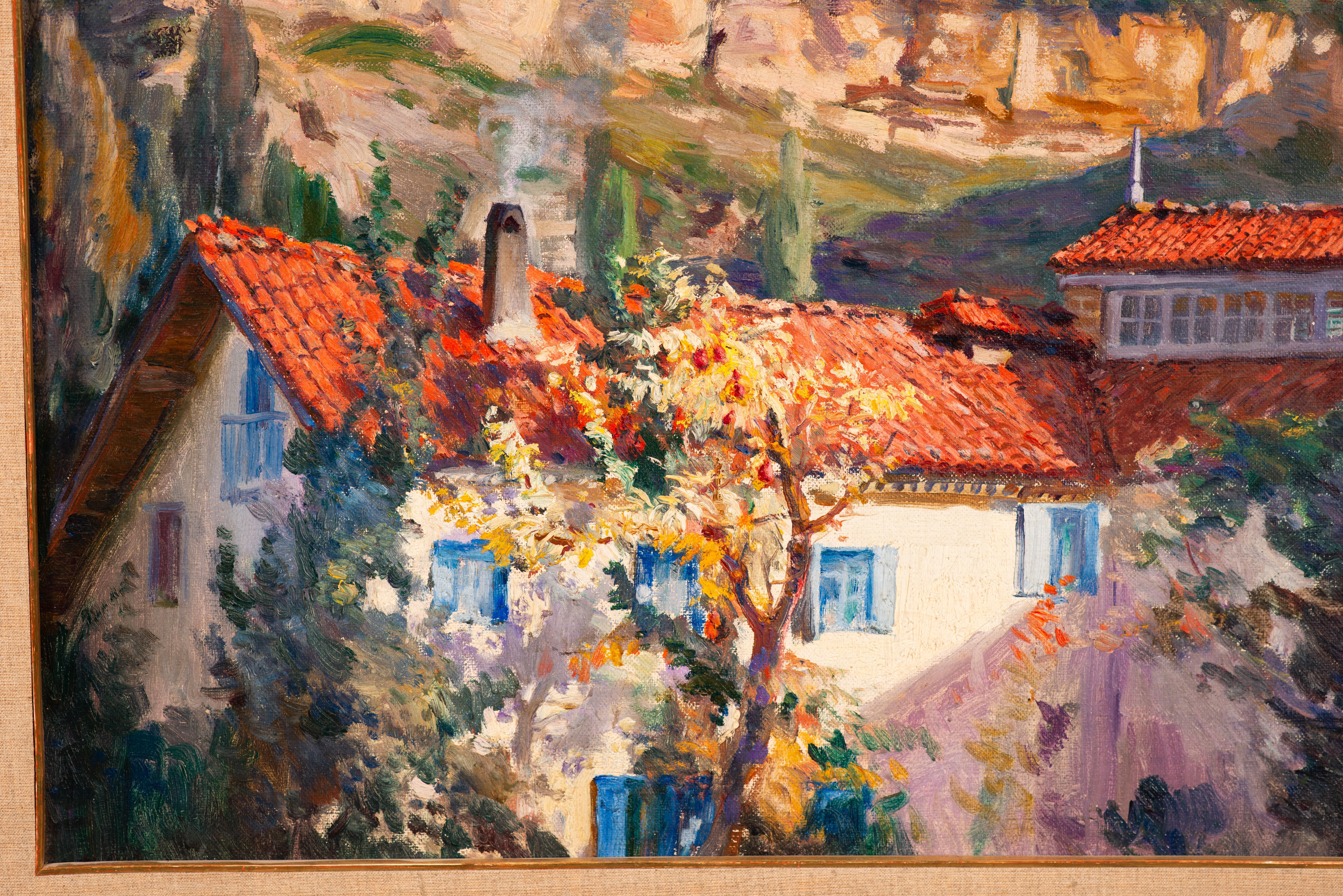 Autre Vue de Valdelateja. Huile sur toile. SANTA MARÍA SEDANO, Marceliano. 1925 en vente