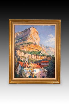 Blick auf Valdelateja. Öl auf Leinwand. SANTA MARÍA SEDANO, Marceliano. 1925