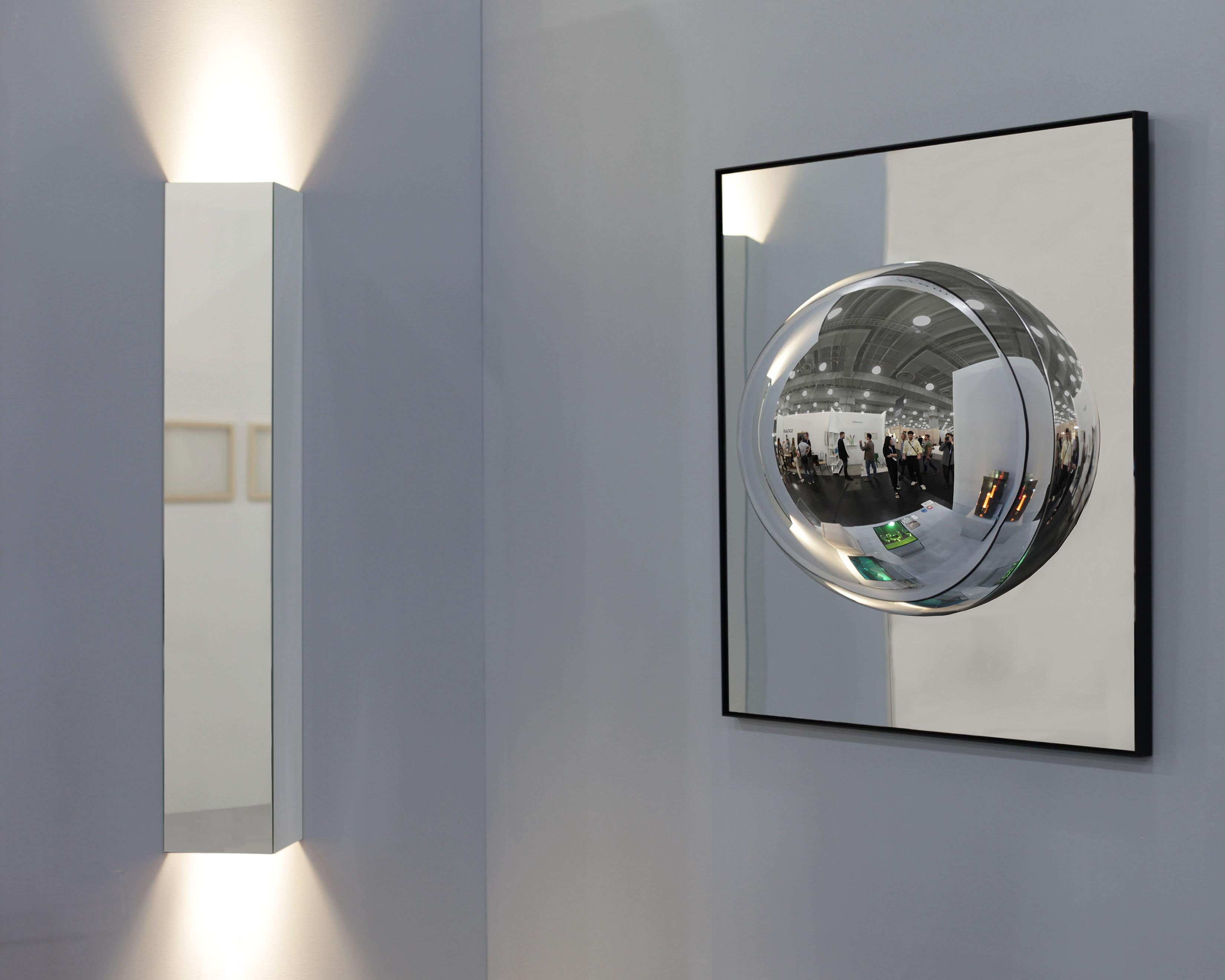 Contemporary VIEW Orb Convex Wall Mirror by Caroline Chao For Sale
