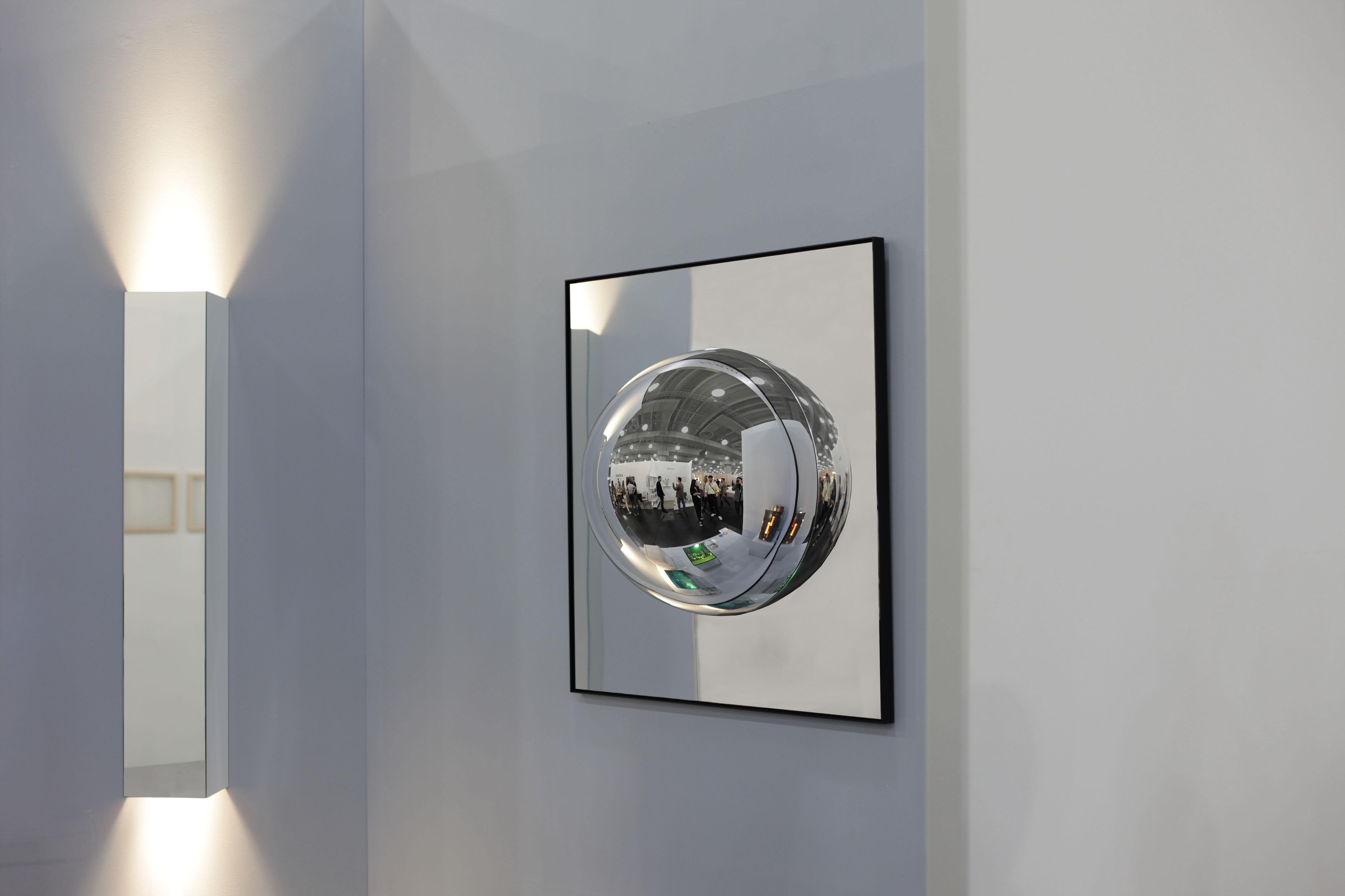 View Shard Mirrored Glass Wall Sconce by Caroline Chao, 'Hardwired Version' For Sale 1