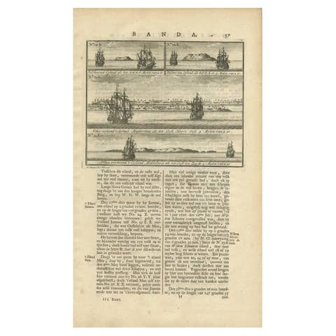 Views of Amsterdam, Middelburg and Pylsteerten Island, Indonesia, 1726