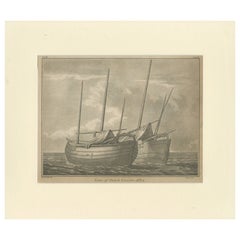 Vedute di navi olandesi - Incisione marittima dopo il disegno del 1684, pubblicata nel 1802