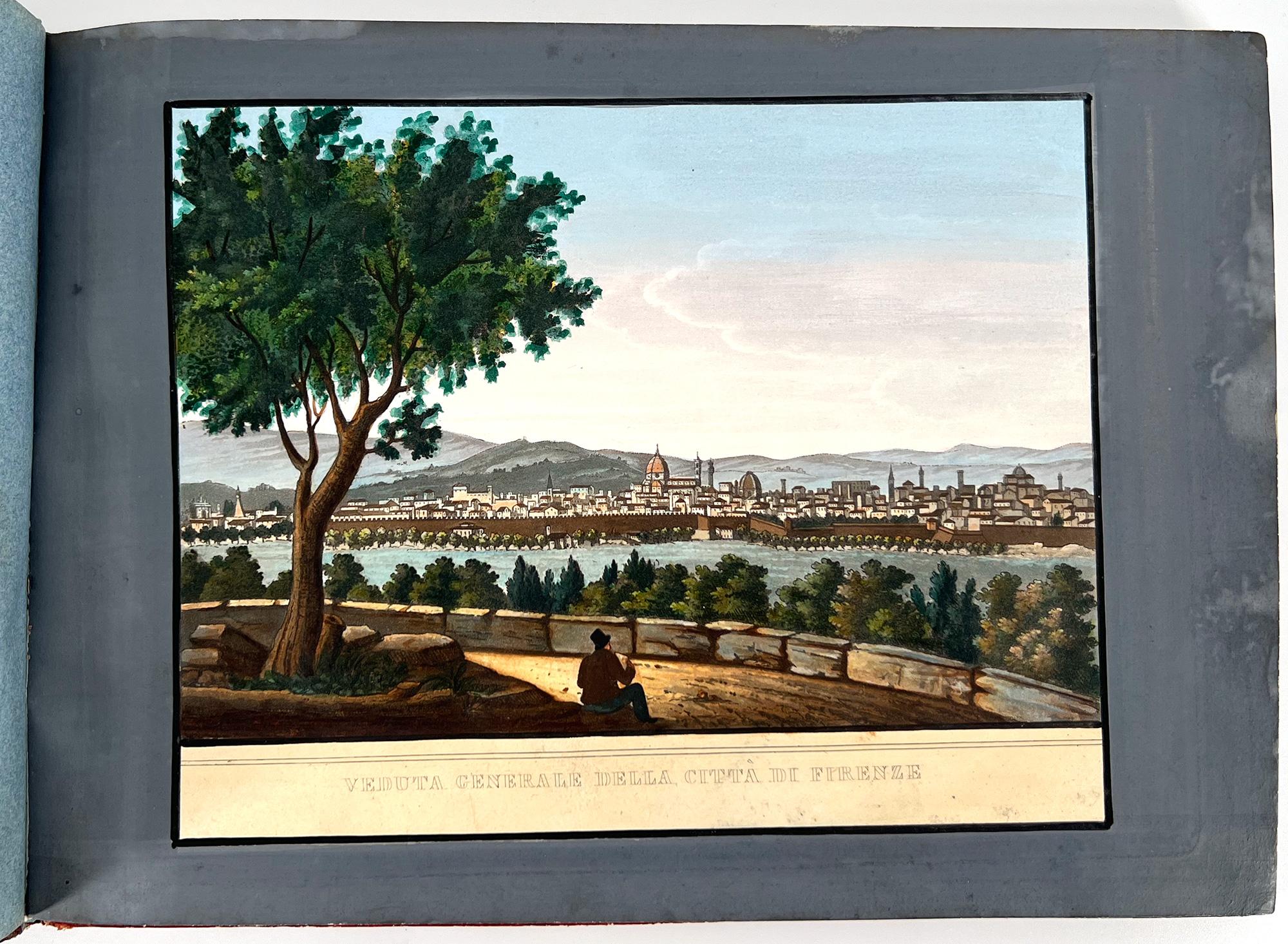 italien Vues de Florence et de Toscane par Lorenzo Bardi, vers 1840 en vente