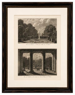 Vues des jardins et du vestibule du château de Saint-Cloud par Baltard, 1803