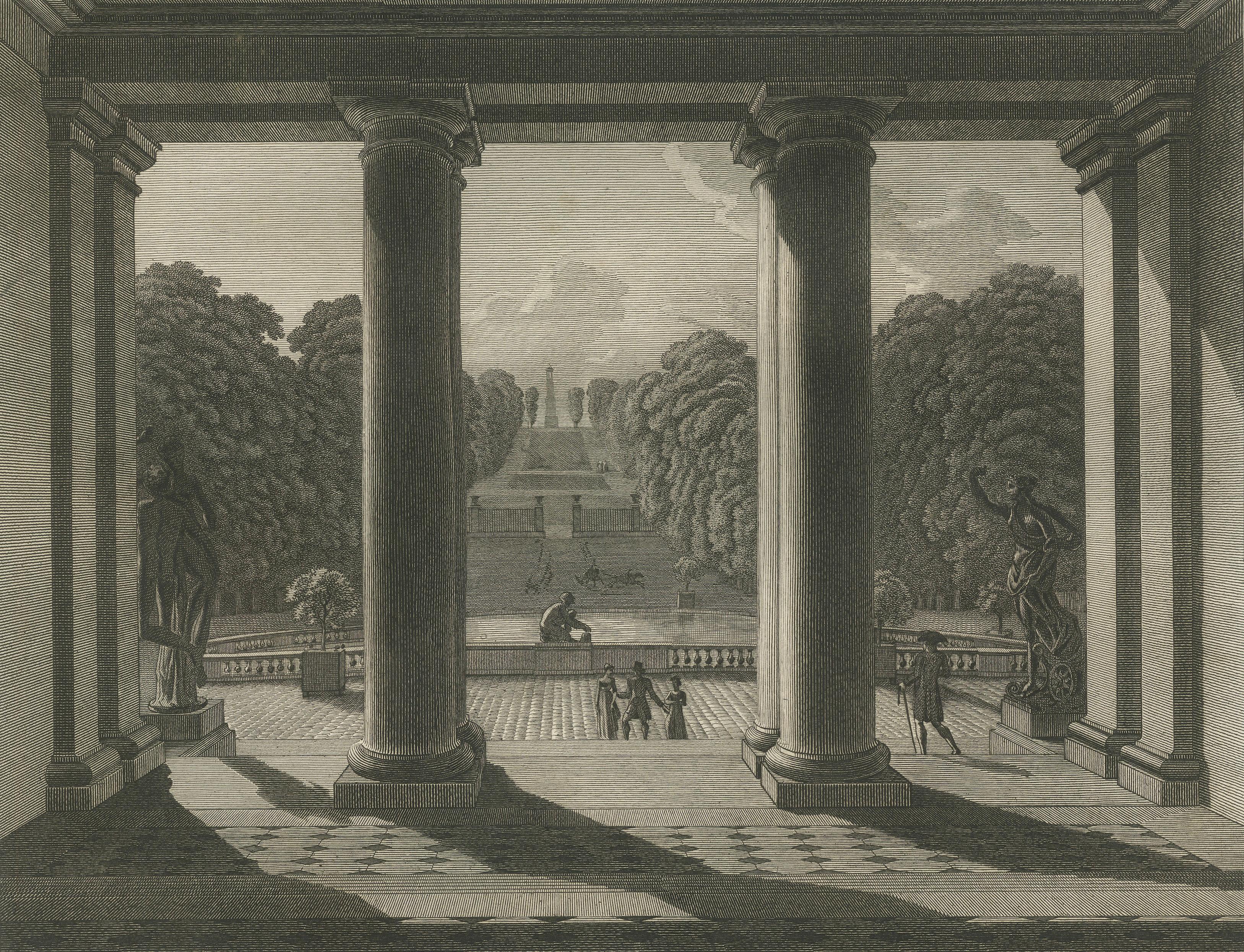 Views of the Gardens and Vestibule of Saint-Cloud Palace by Baltard, 1803