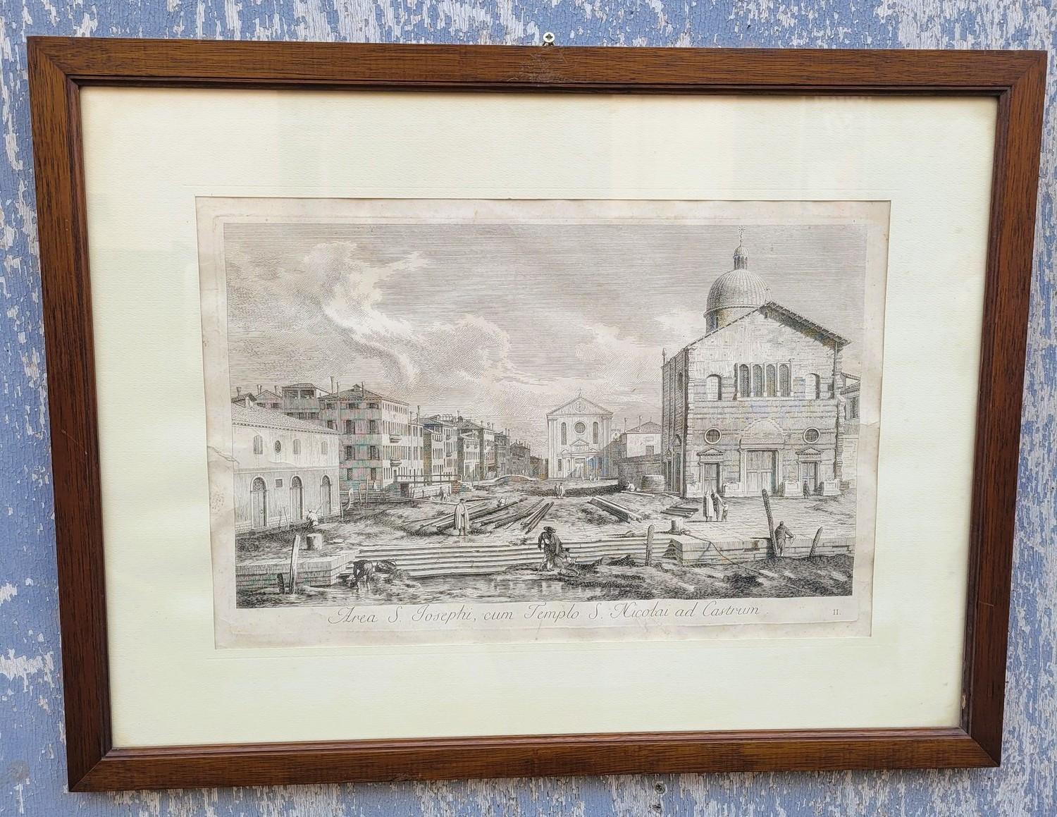 Ansichten von Venedig, nach Vicentini & Canaletto, gerahmte Stiche, 19. im Angebot 3