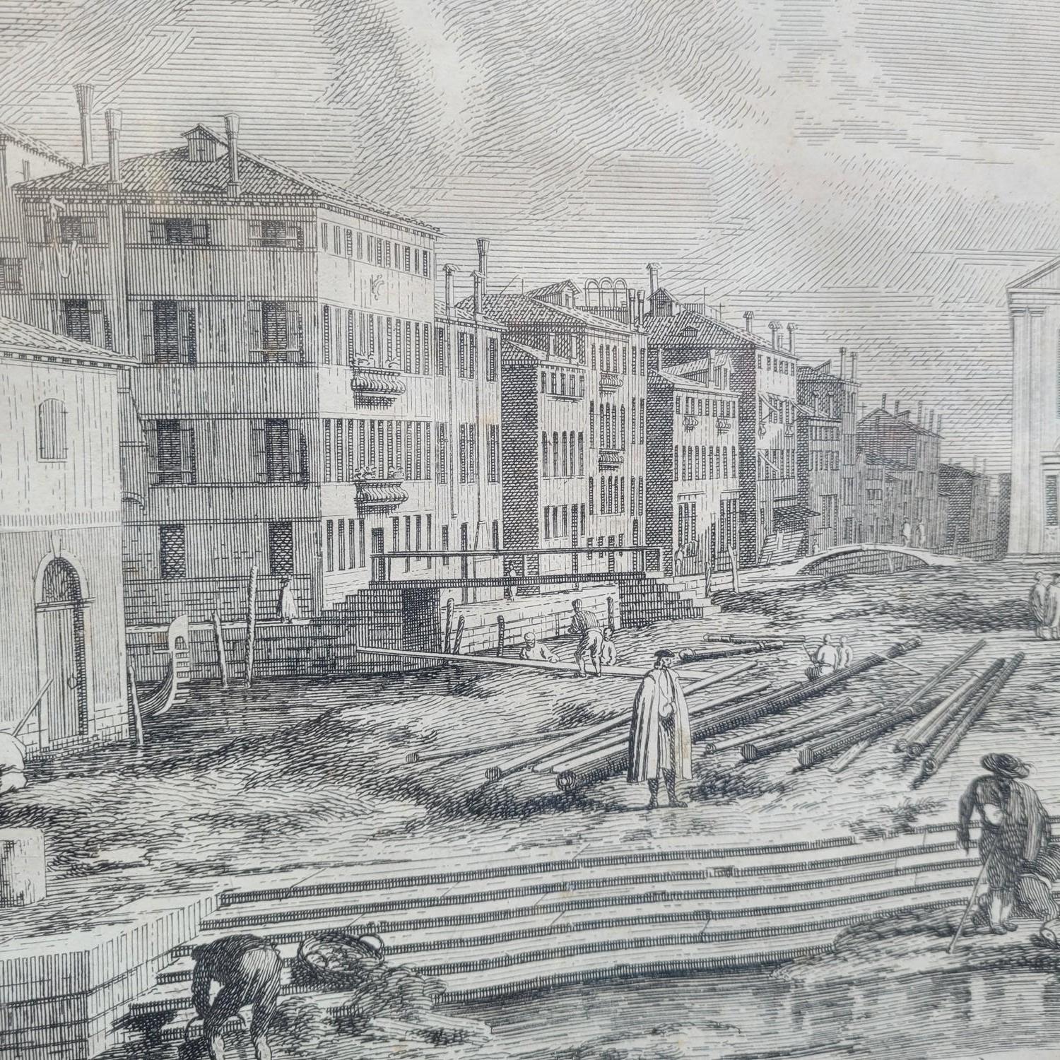 Ansichten von Venedig, nach Vicentini & Canaletto, gerahmte Stiche, 19. im Angebot 5
