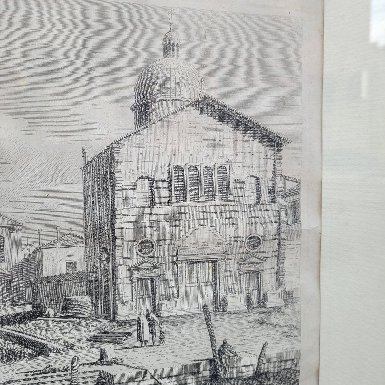 Ansichten von Venedig, nach Vicentini & Canaletto, gerahmte Stiche, 19. im Angebot 7