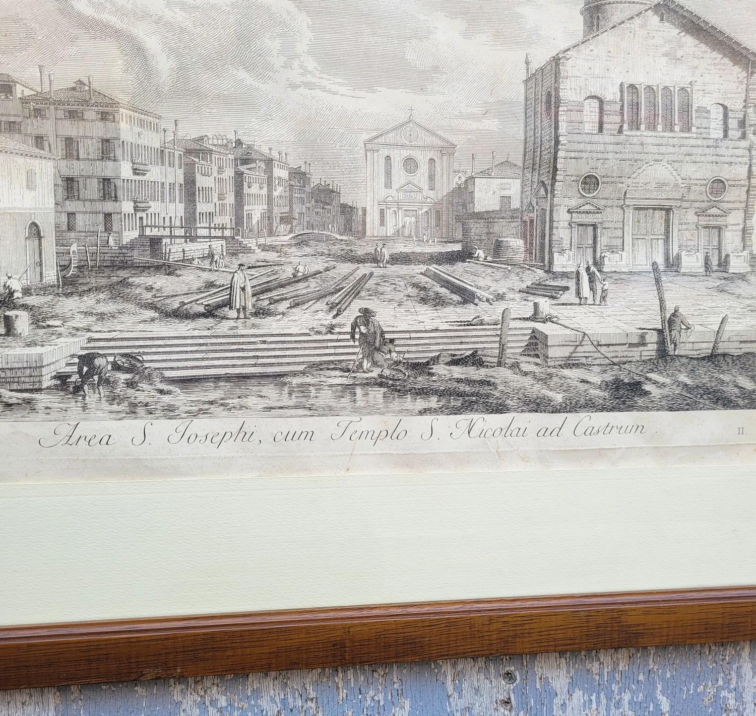 Ansichten von Venedig, nach Vicentini & Canaletto, gerahmte Stiche, 19. im Angebot 9