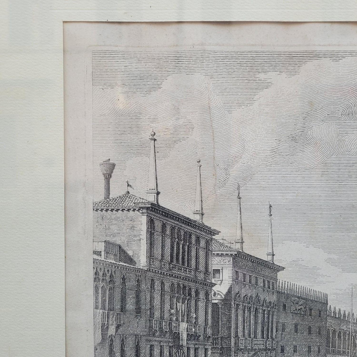 Ansichten von Venedig, nach Vicentini & Canaletto, gerahmte Stiche, 19. (Italienisch) im Angebot
