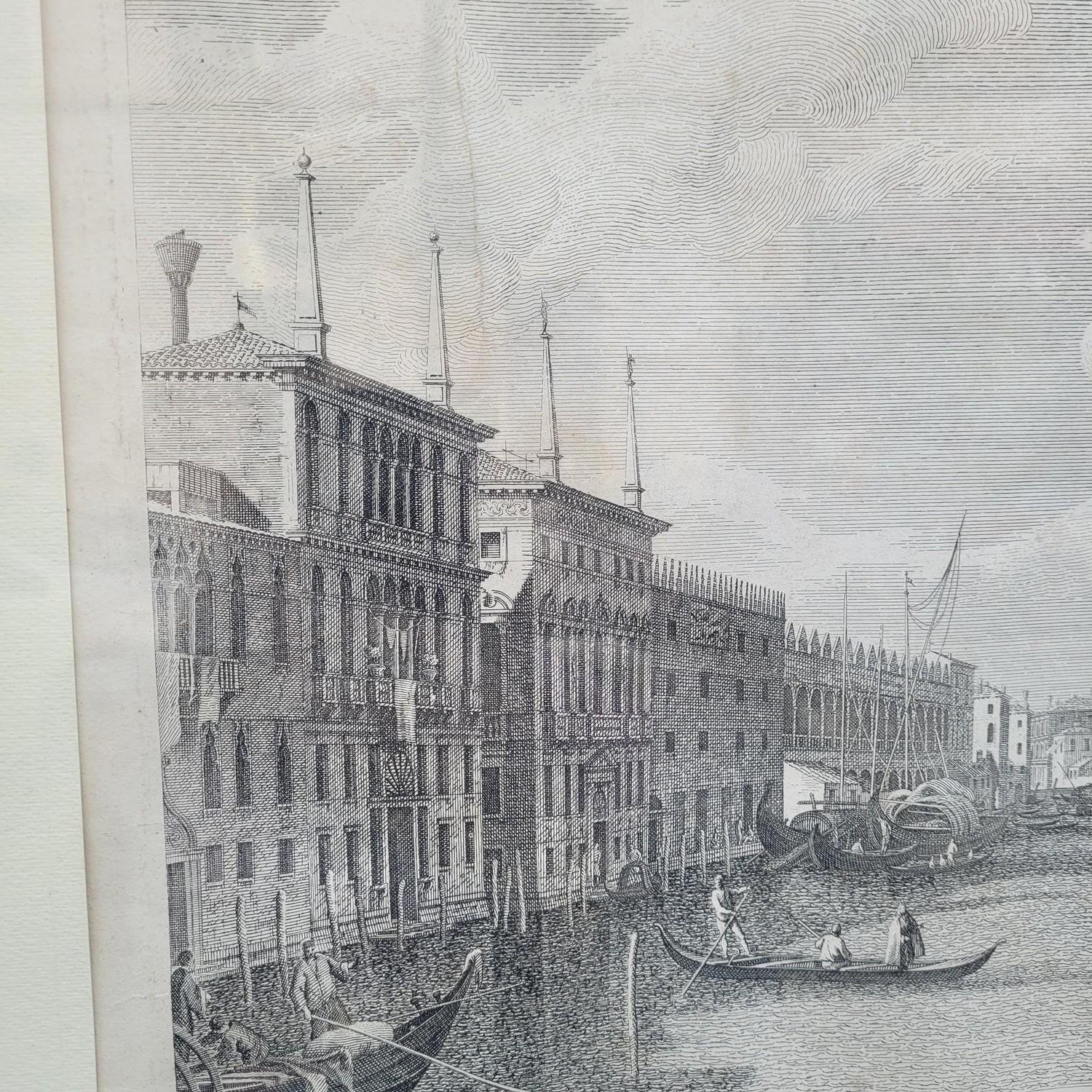 Ansichten von Venedig, nach Vicentini & Canaletto, gerahmte Stiche, 19. im Zustand „Gut“ im Angebot in MARSEILLE, FR