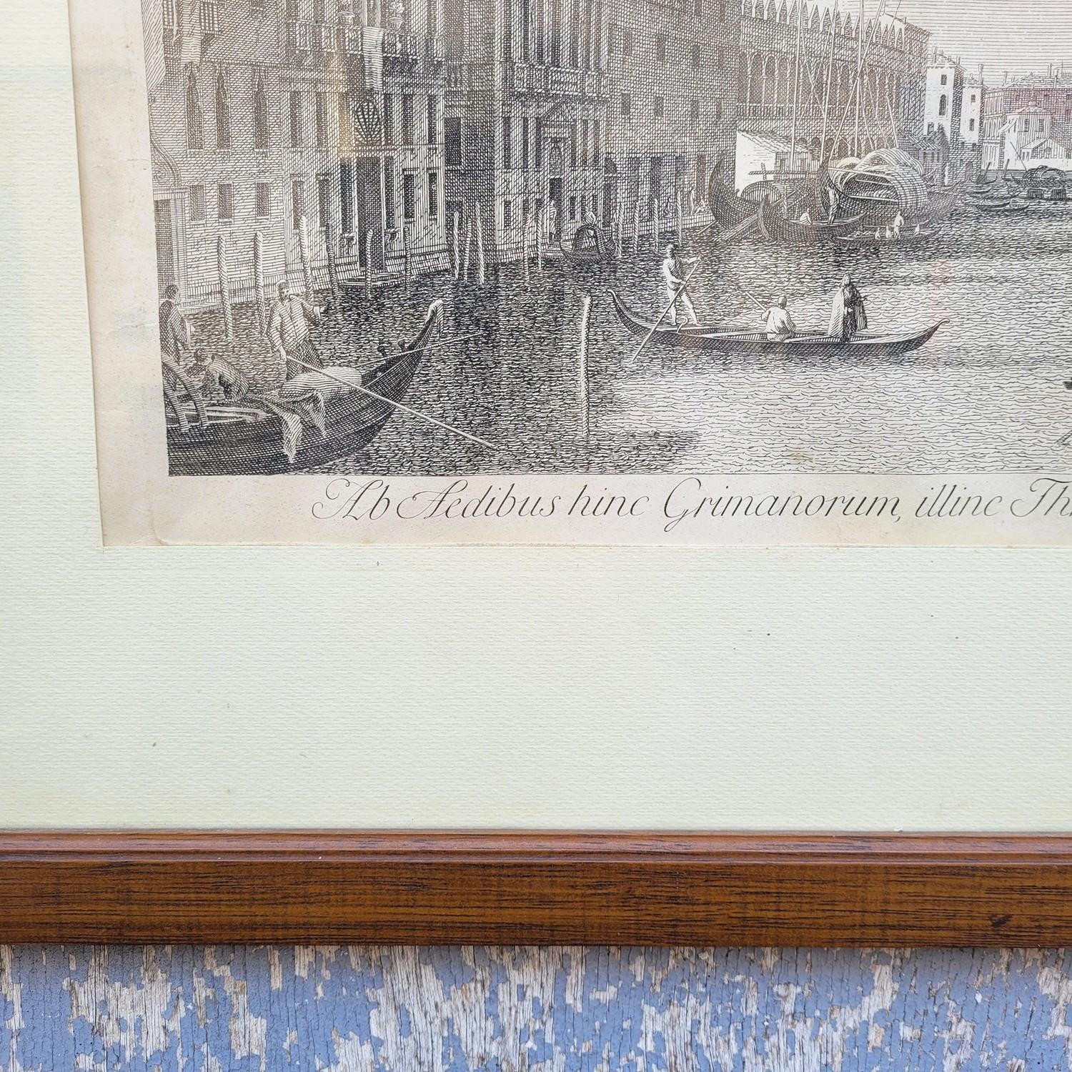 Ansichten von Venedig, nach Vicentini & Canaletto, gerahmte Stiche, 19. im Angebot 2