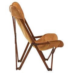 Used Vigano Vittoriano "Tripolina" Leather Sling Chair, 1936