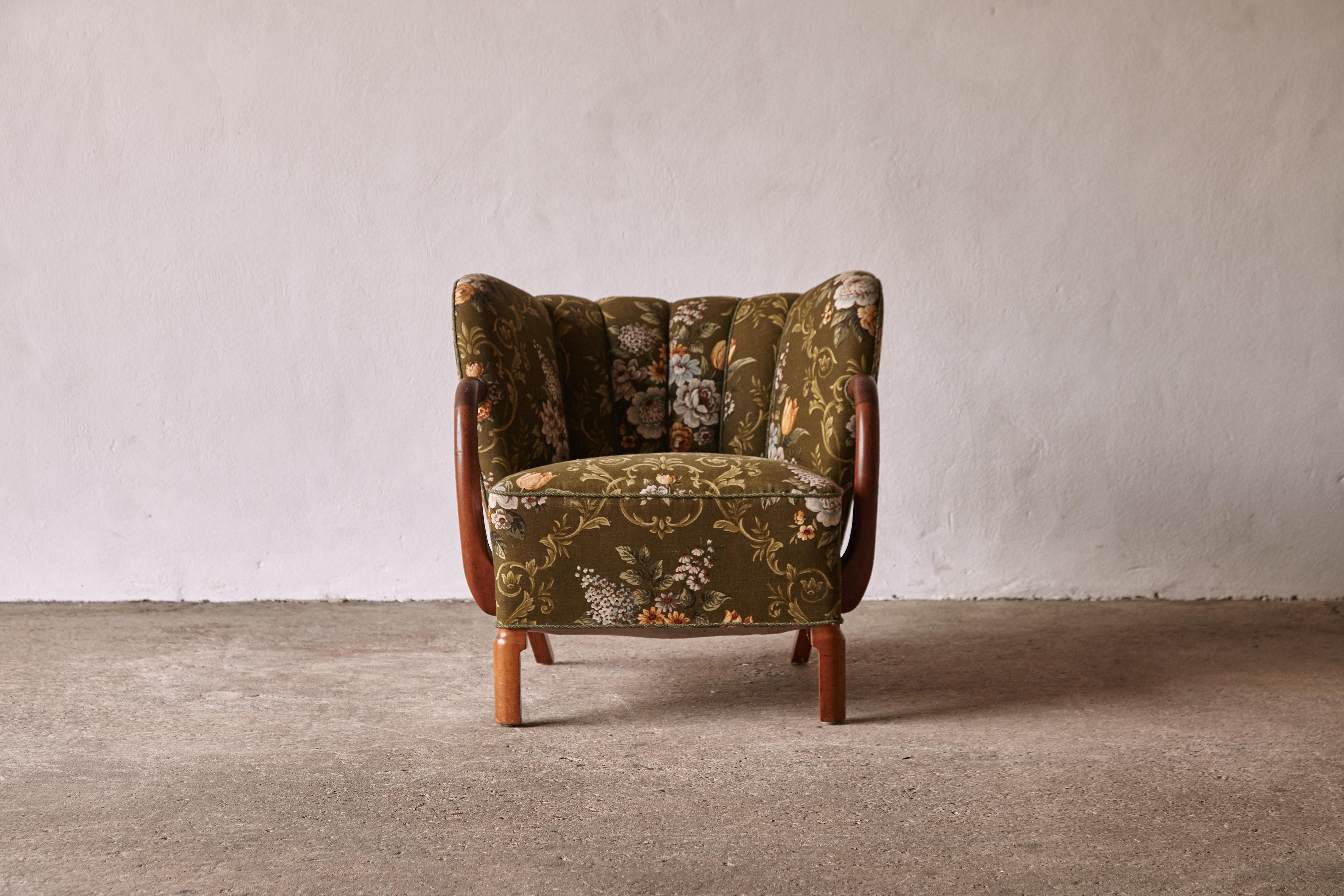 Viggo Boesen attributed Armchair, Slagelse Møbelværk, Denmark 1940s 3