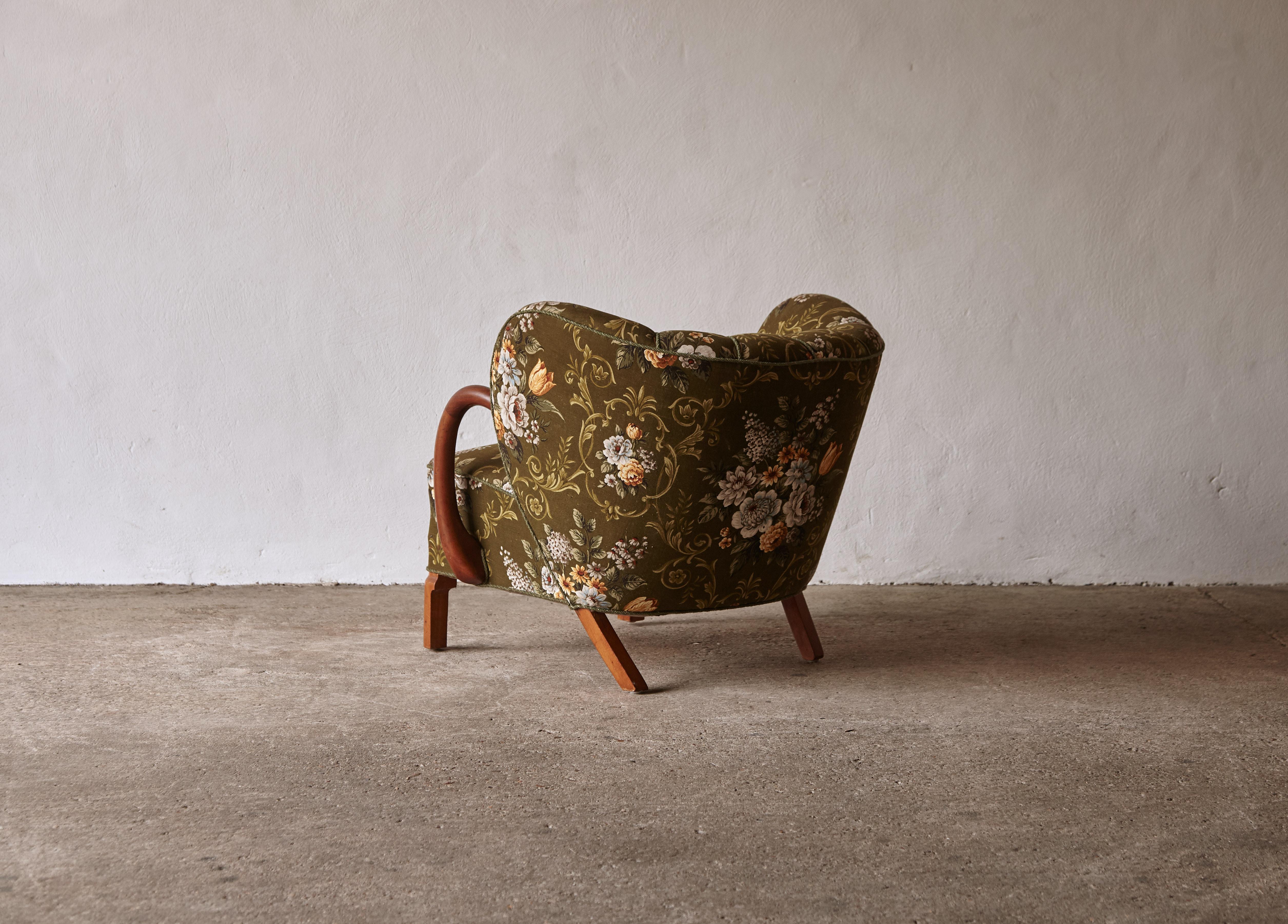 Danish Viggo Boesen attributed Armchair, Slagelse Møbelværk, Denmark 1940s