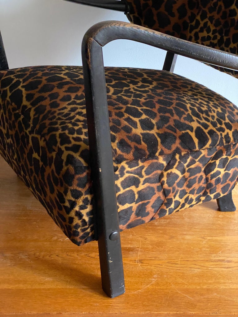 Viggo Boesen ‘Attributed’ Lounge Chair, Dark Stained Beech, Fabric, 1940s 2