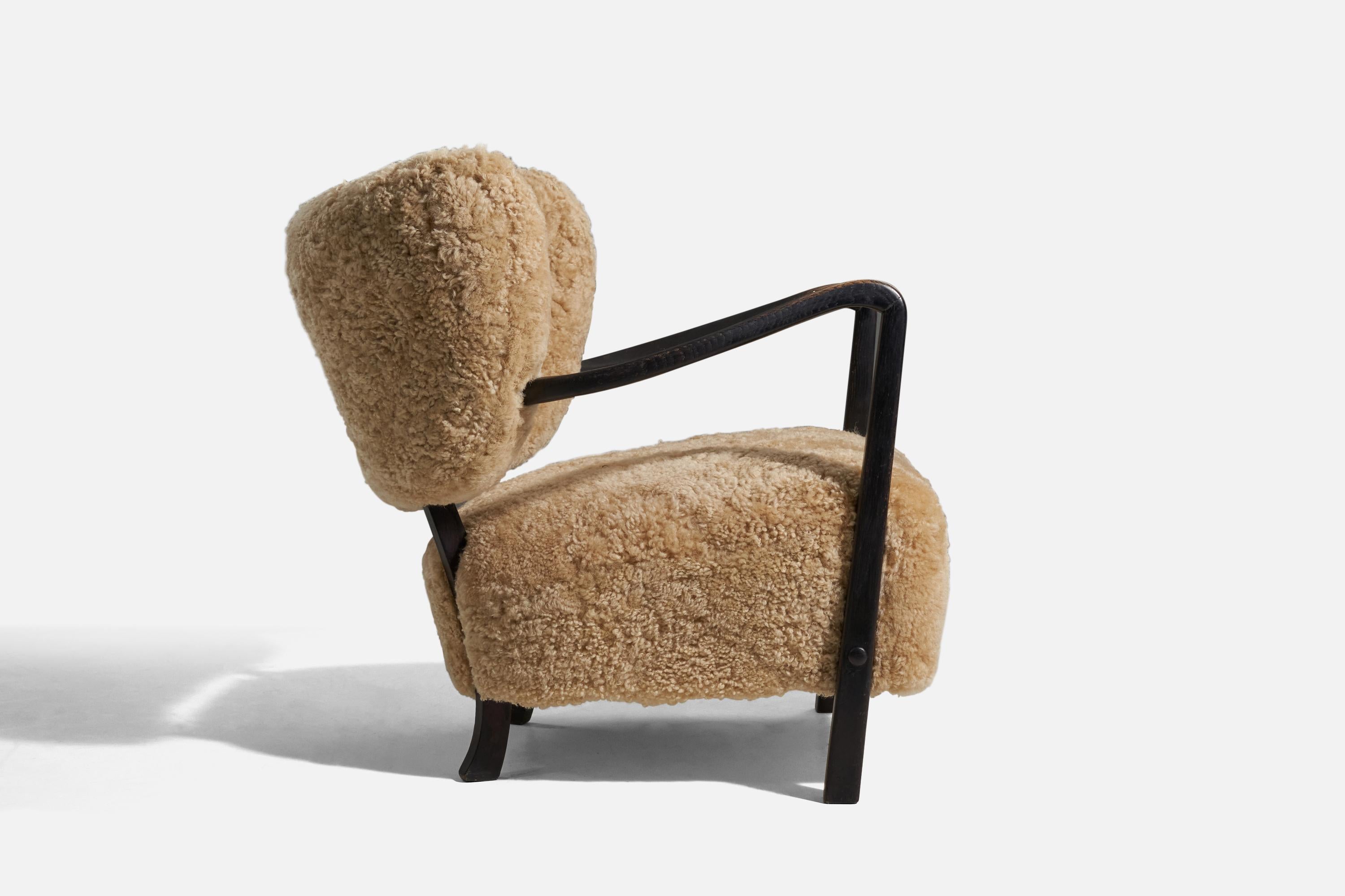 shearling lounge chair