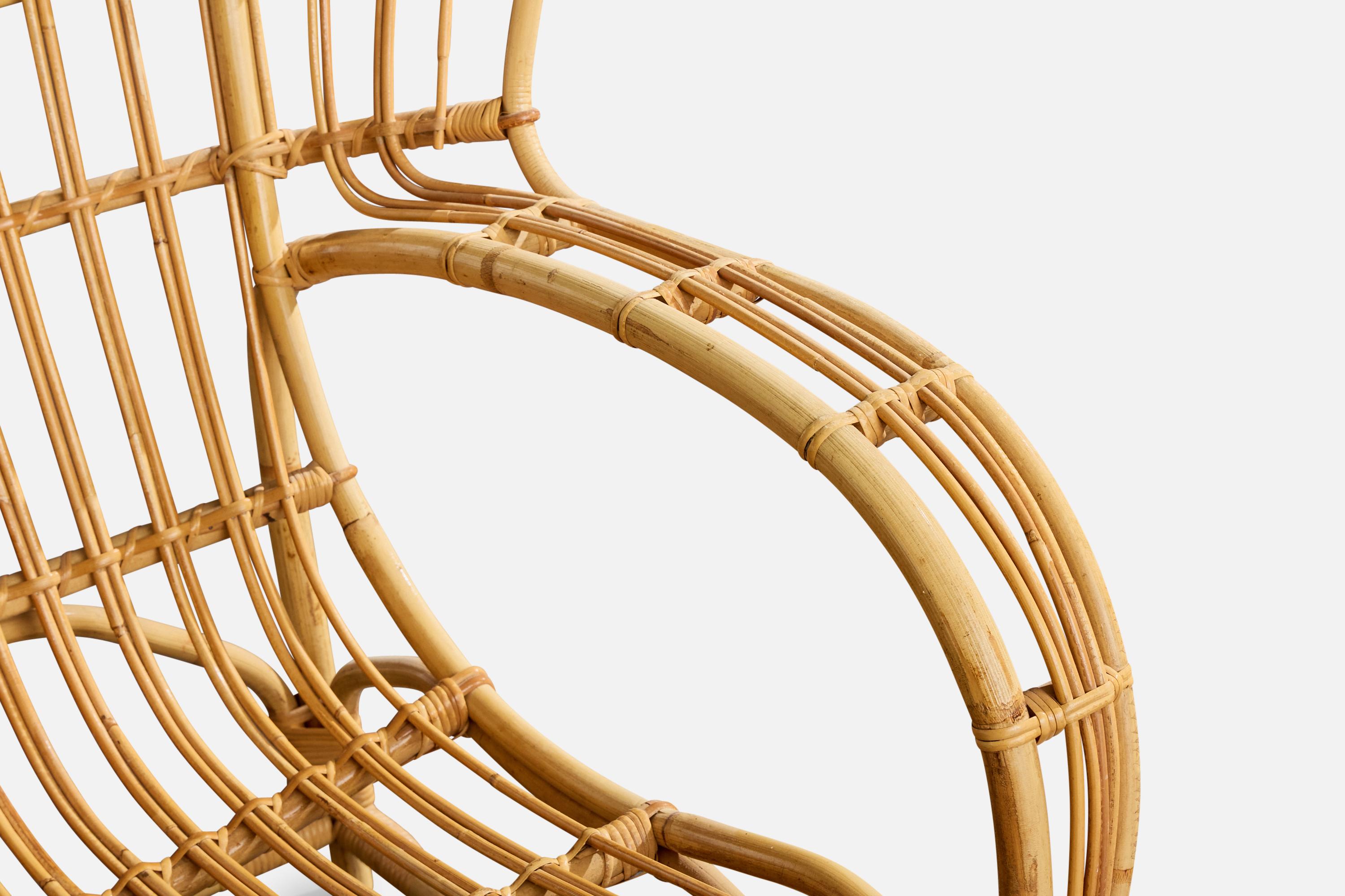 Viggo Boesen Attribution, Lounge Chairs, Bamboo, Rattan, Sweden, 1950s im Angebot 3