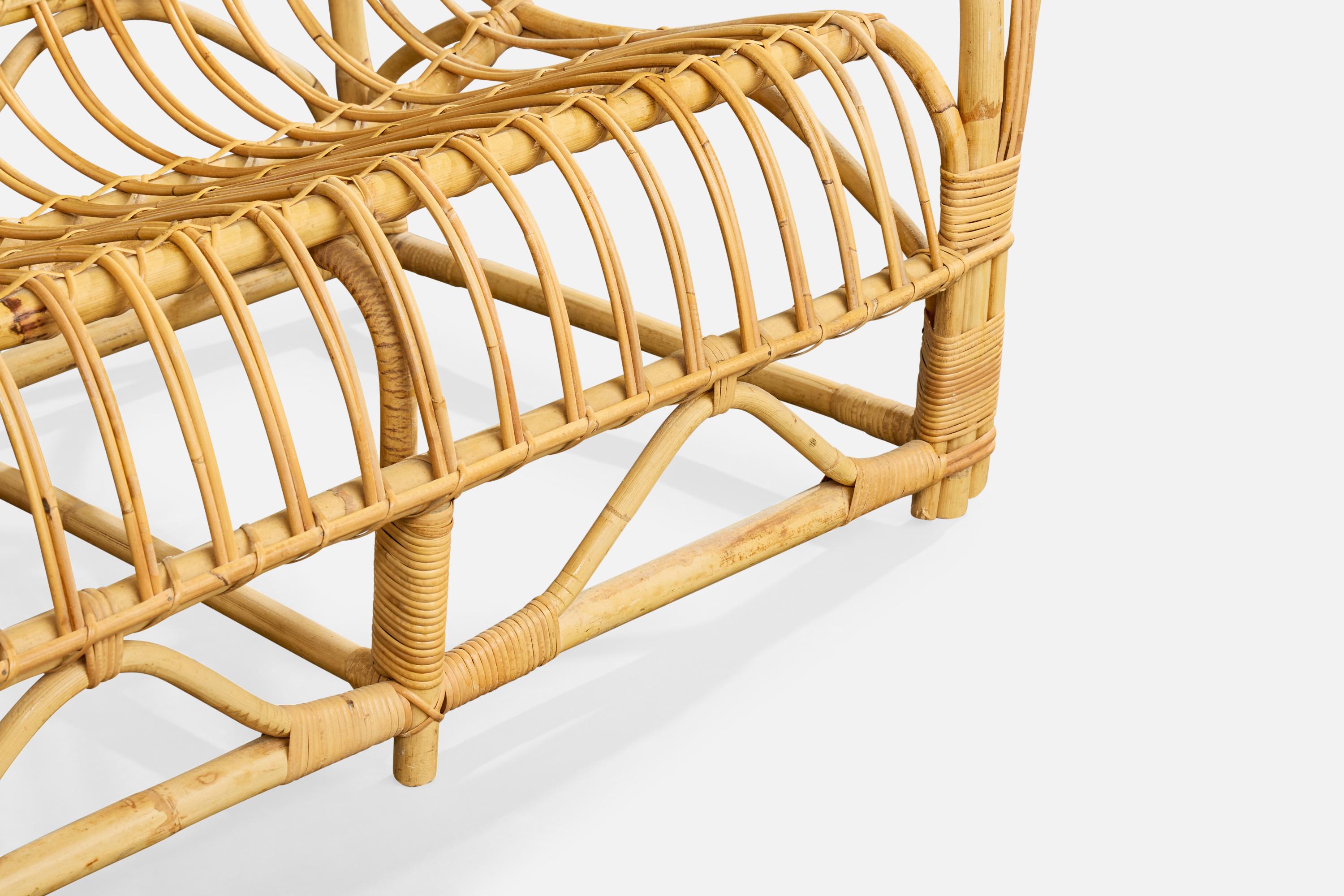 Viggo Boesen Attribution, Sofa, Bamboo, Rattan, Sweden, 1950s en vente 4