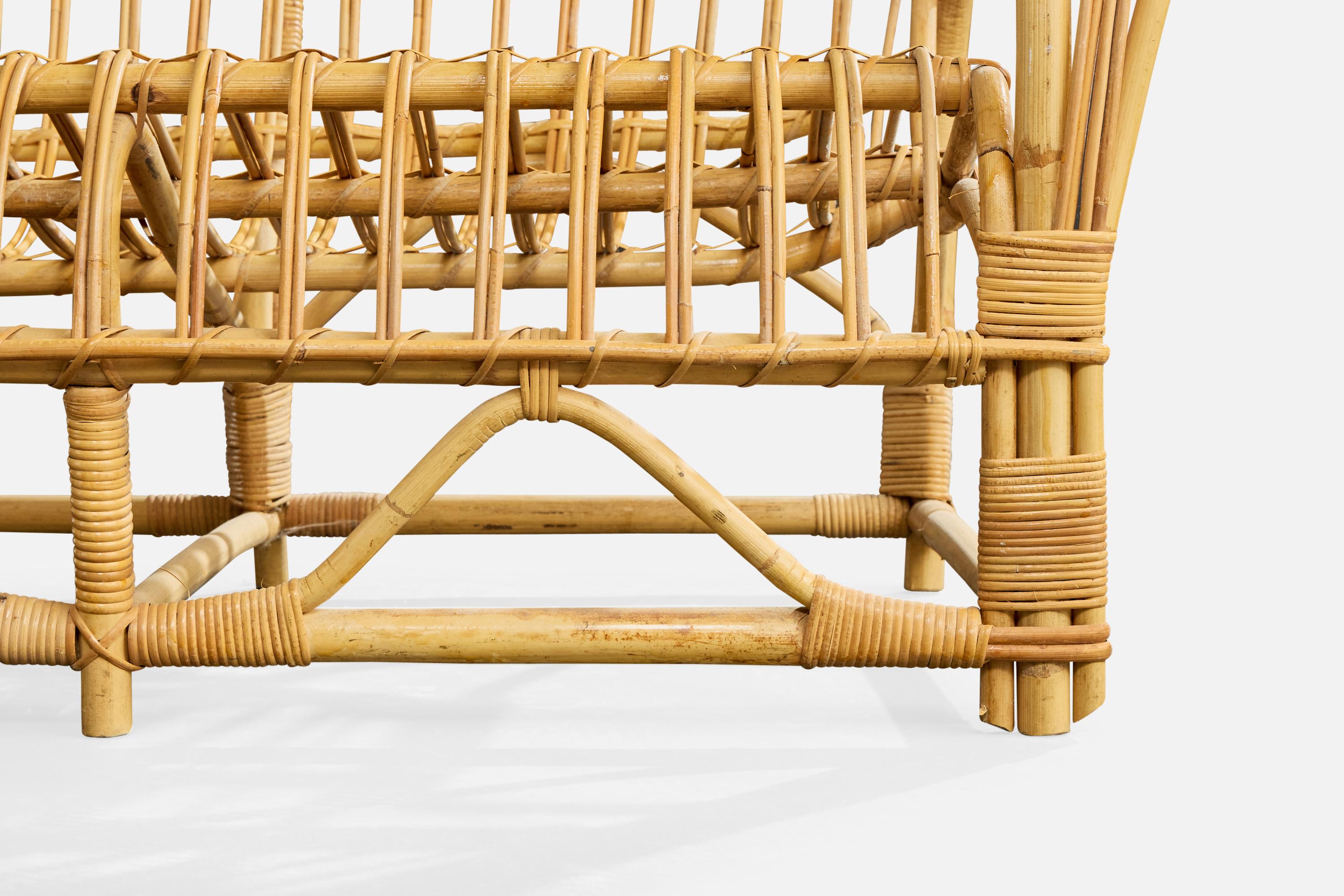 Viggo Boesen Attribution, Sofa, Bamboo, Rattan, Sweden, 1950s en vente 5